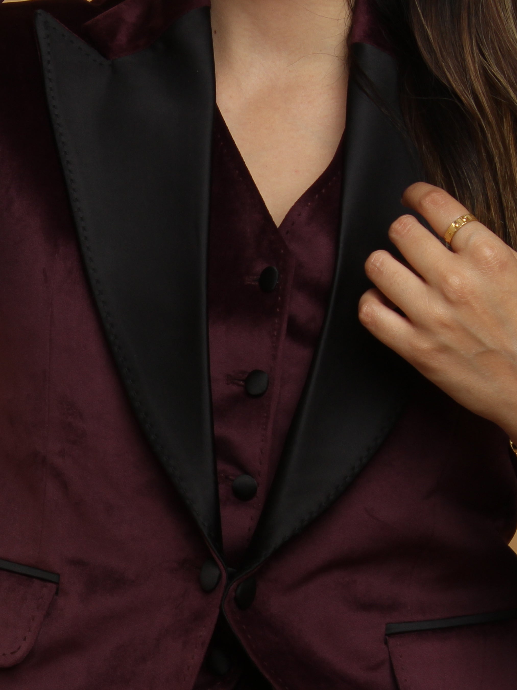 Wine Velvet Cocktail Prom Attire