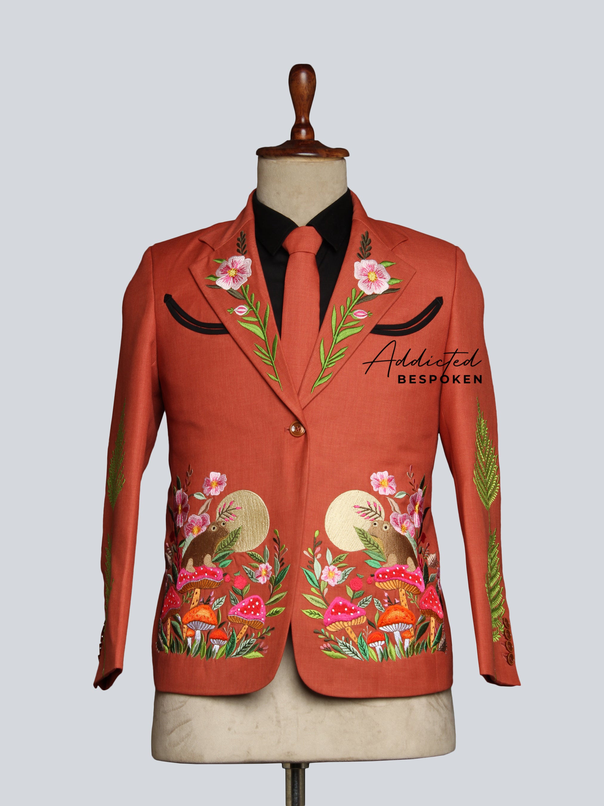 Foliage Inspired Western Suit