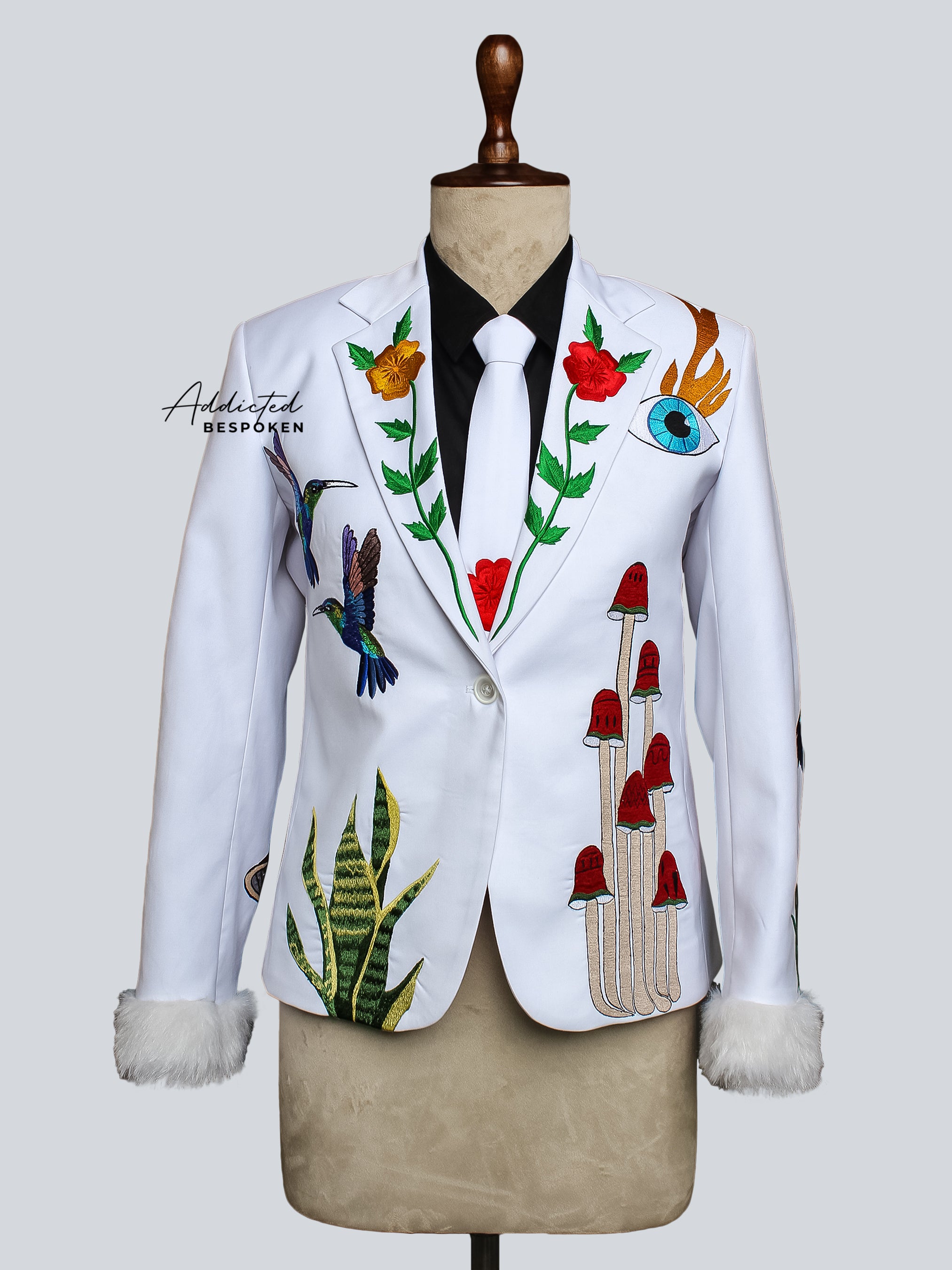 Exotic Wildlife Hand Painted Custom Suit