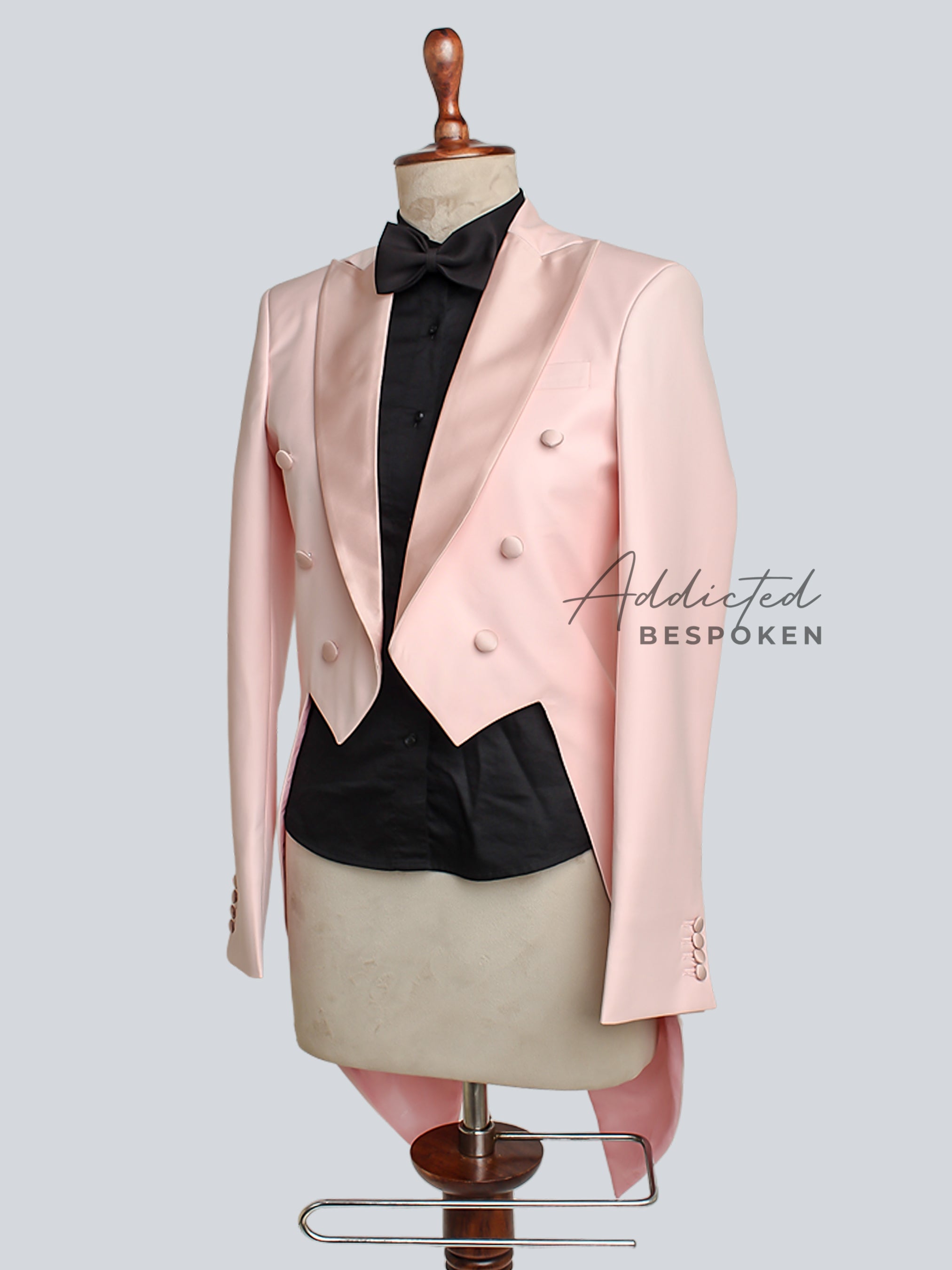 Cosplay Pink Peak Lapel Tailcoat