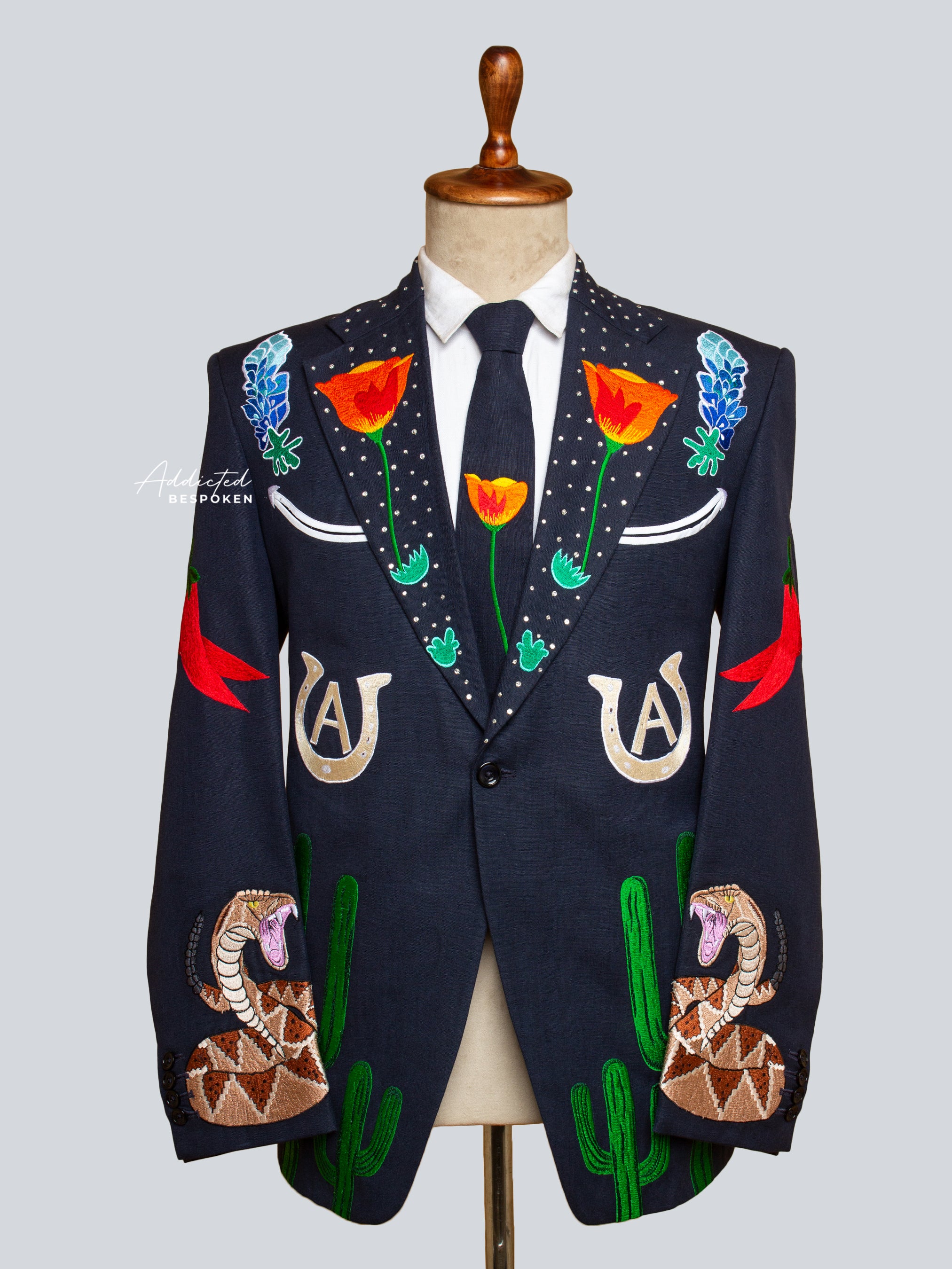 Embroidered Serpent Classic Suit