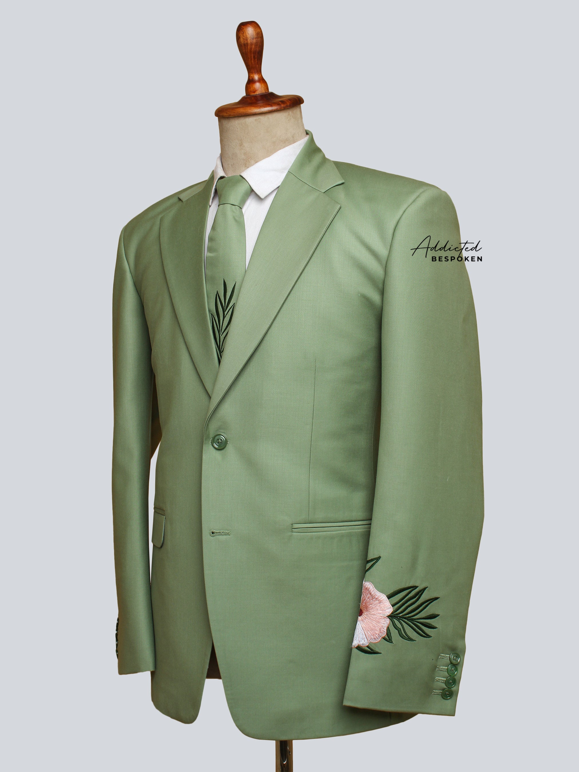 Palm Green Single Breasted Suit