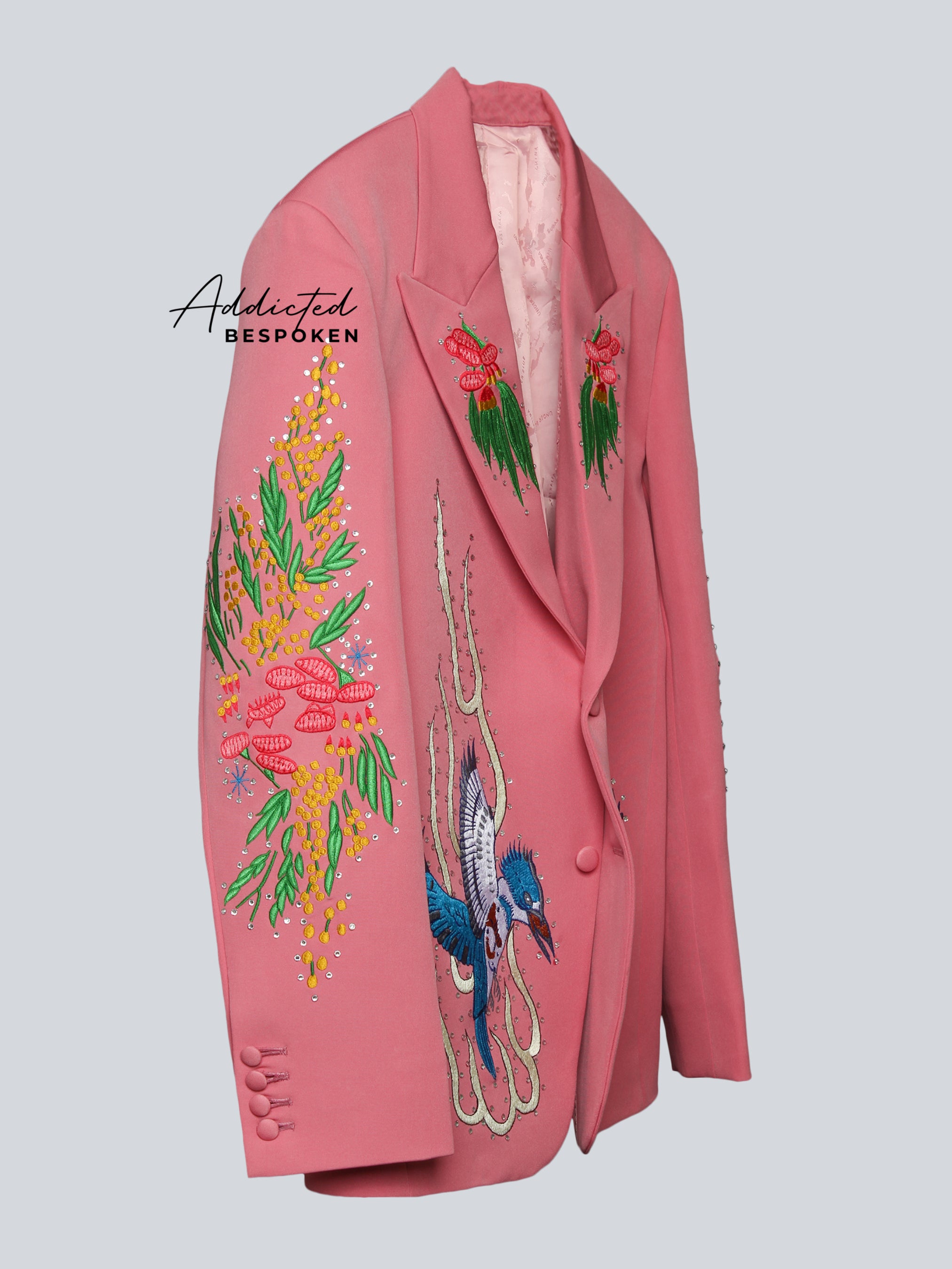 Rose Meadow Kingfisher Embroidered Suit