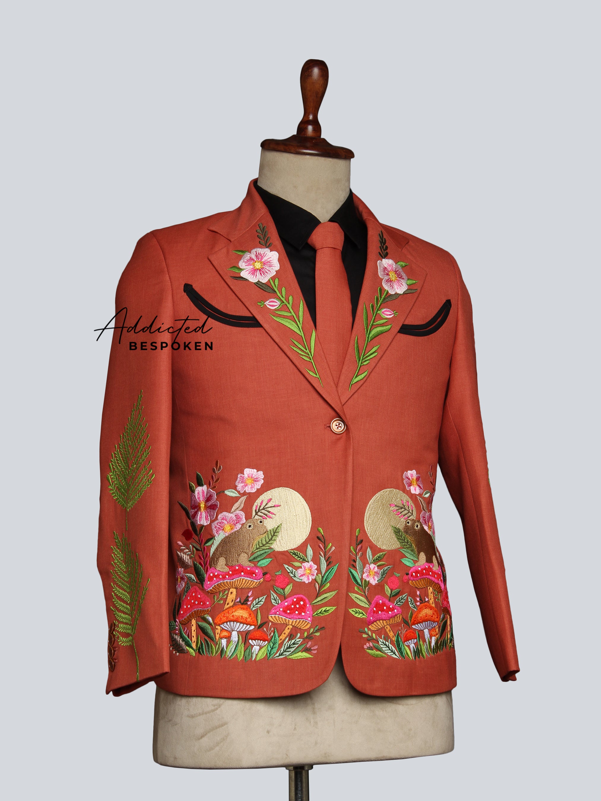 Foliage Inspired Western Suit