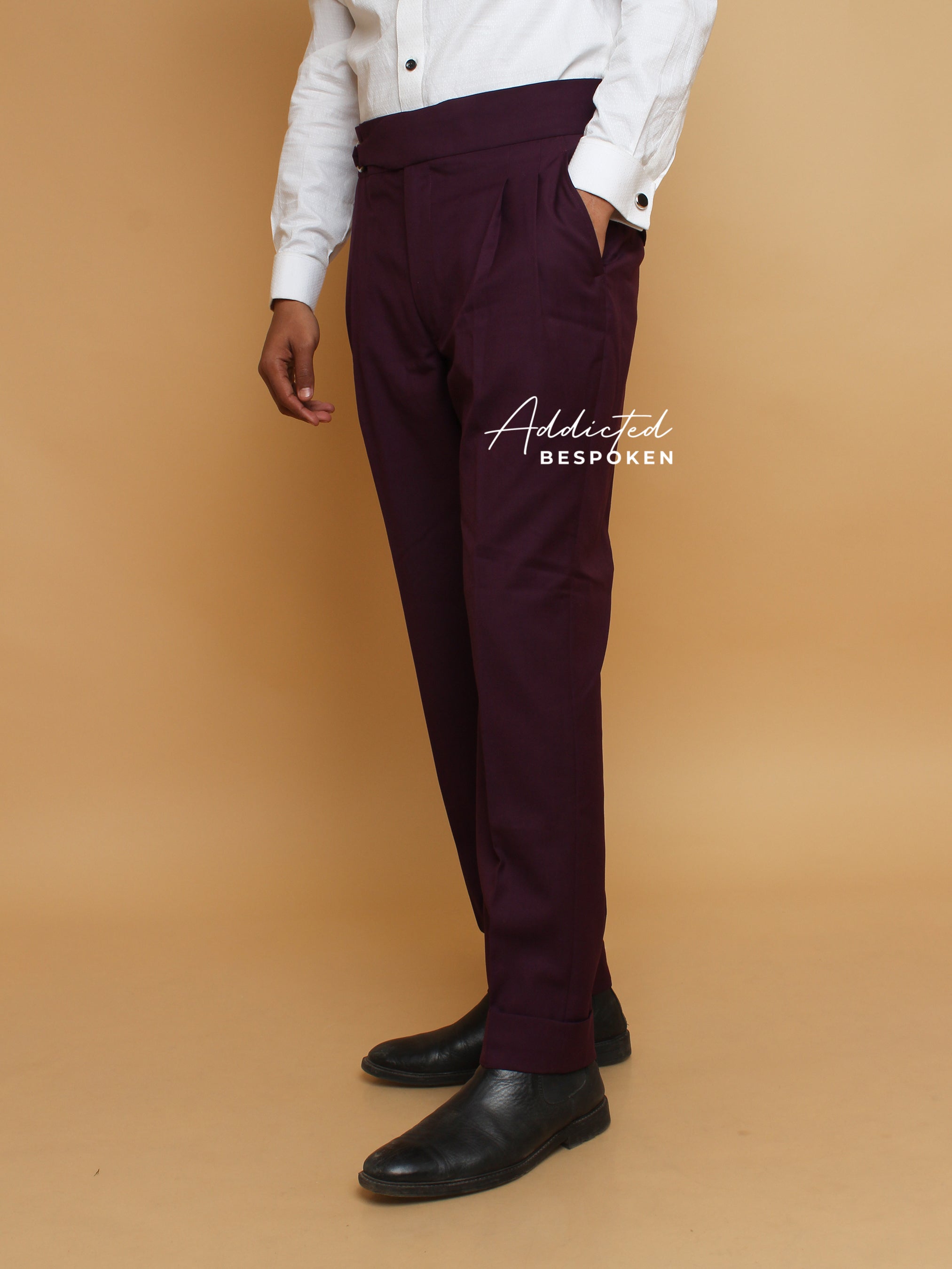 Designer Wine Cotton Pant (CLS)