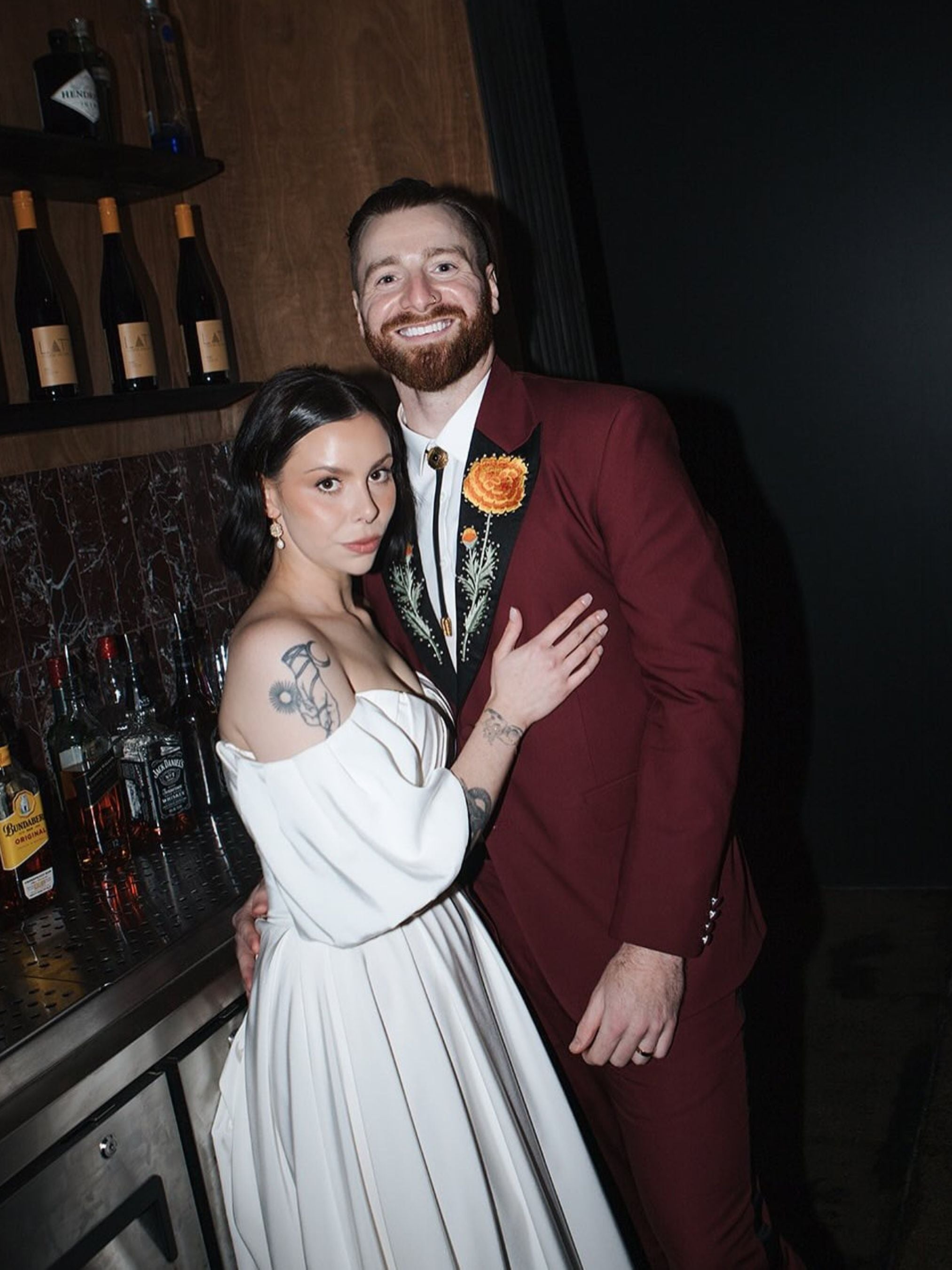 Marigold Blossom Embroidered Tuxedo