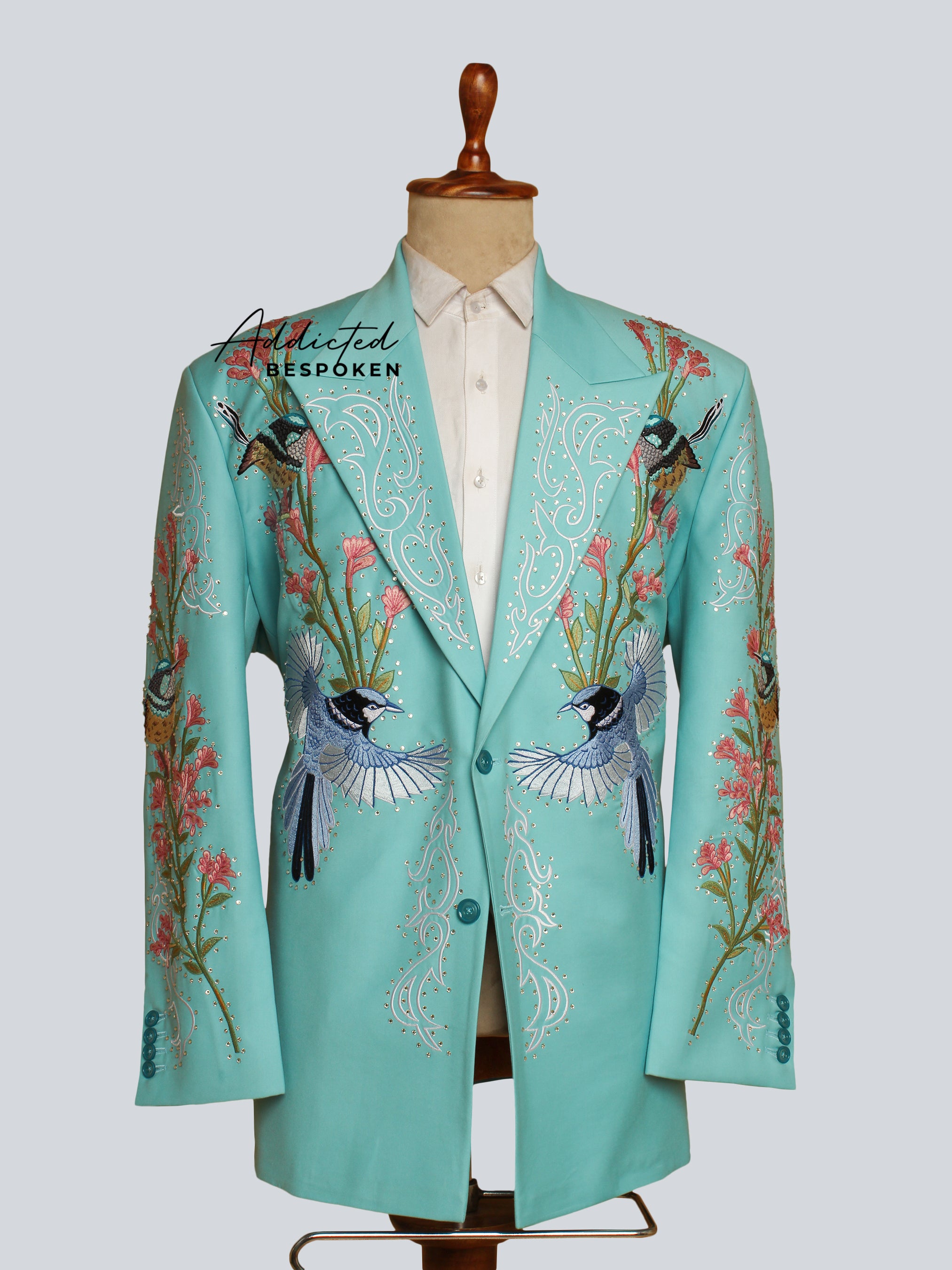 Pastel Meadow Embroidered Suit