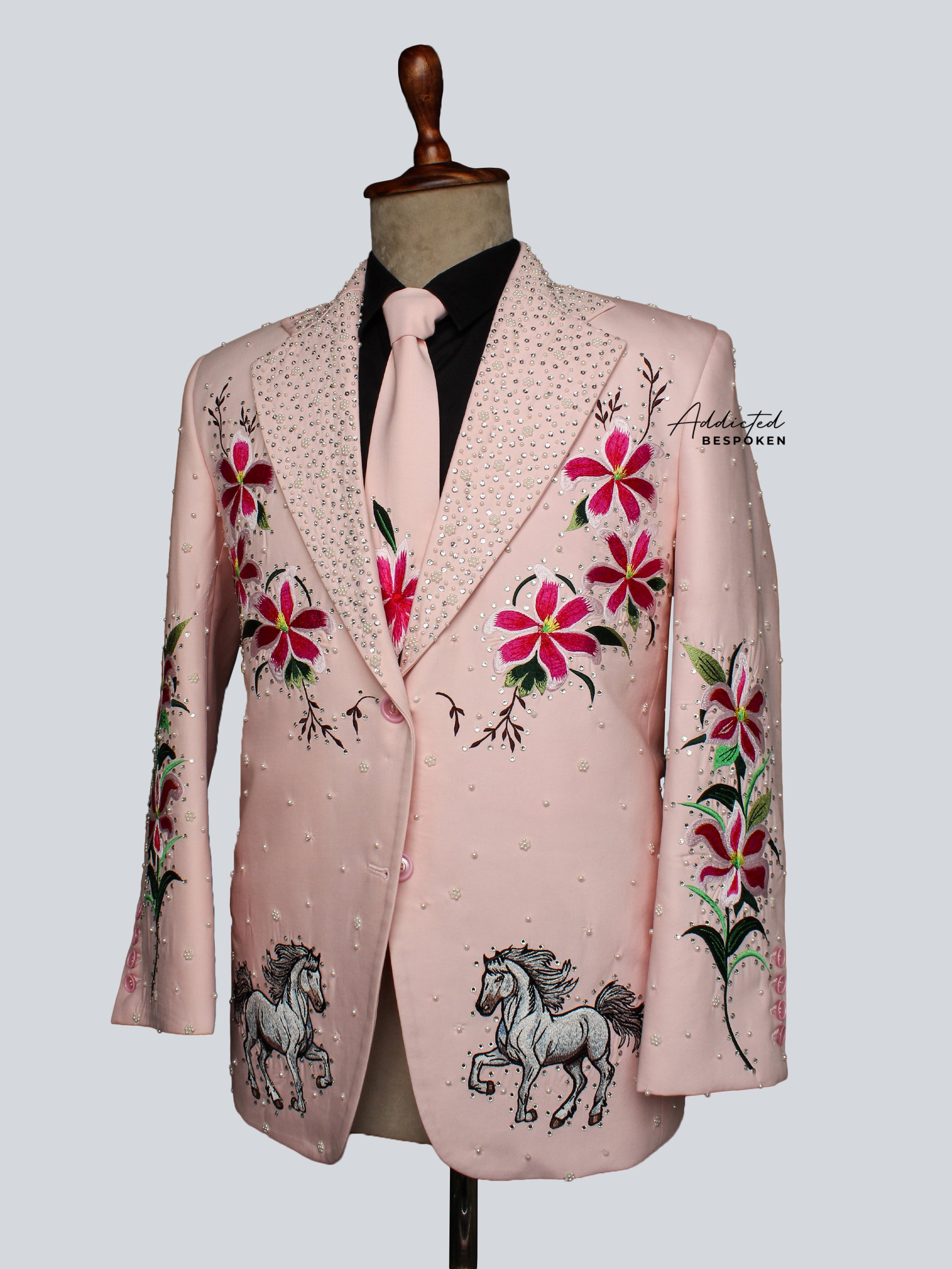 Flora & Fauna Pearl Embellished Suit