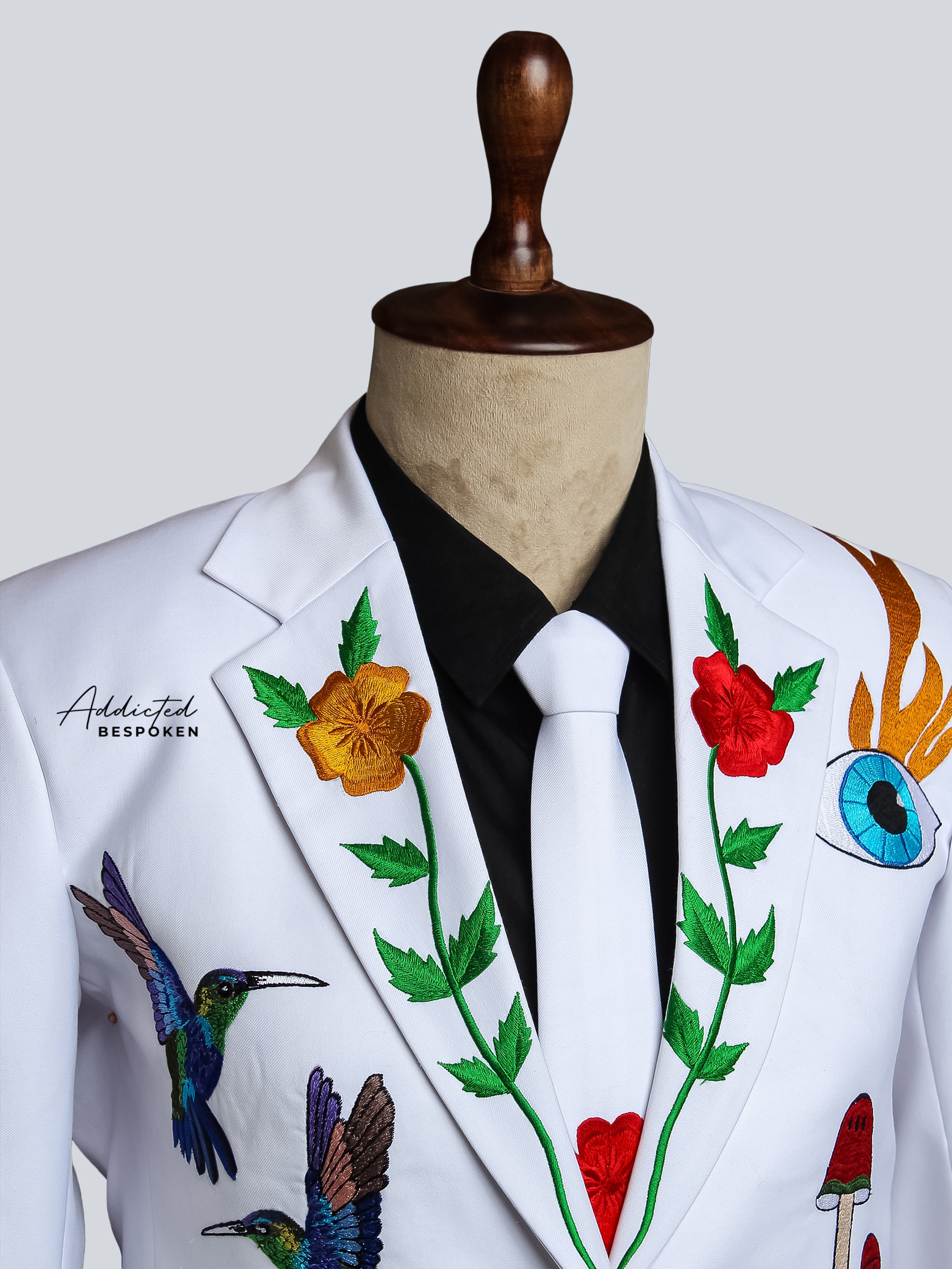 Exotic Wildlife Hand Painted Custom Suit