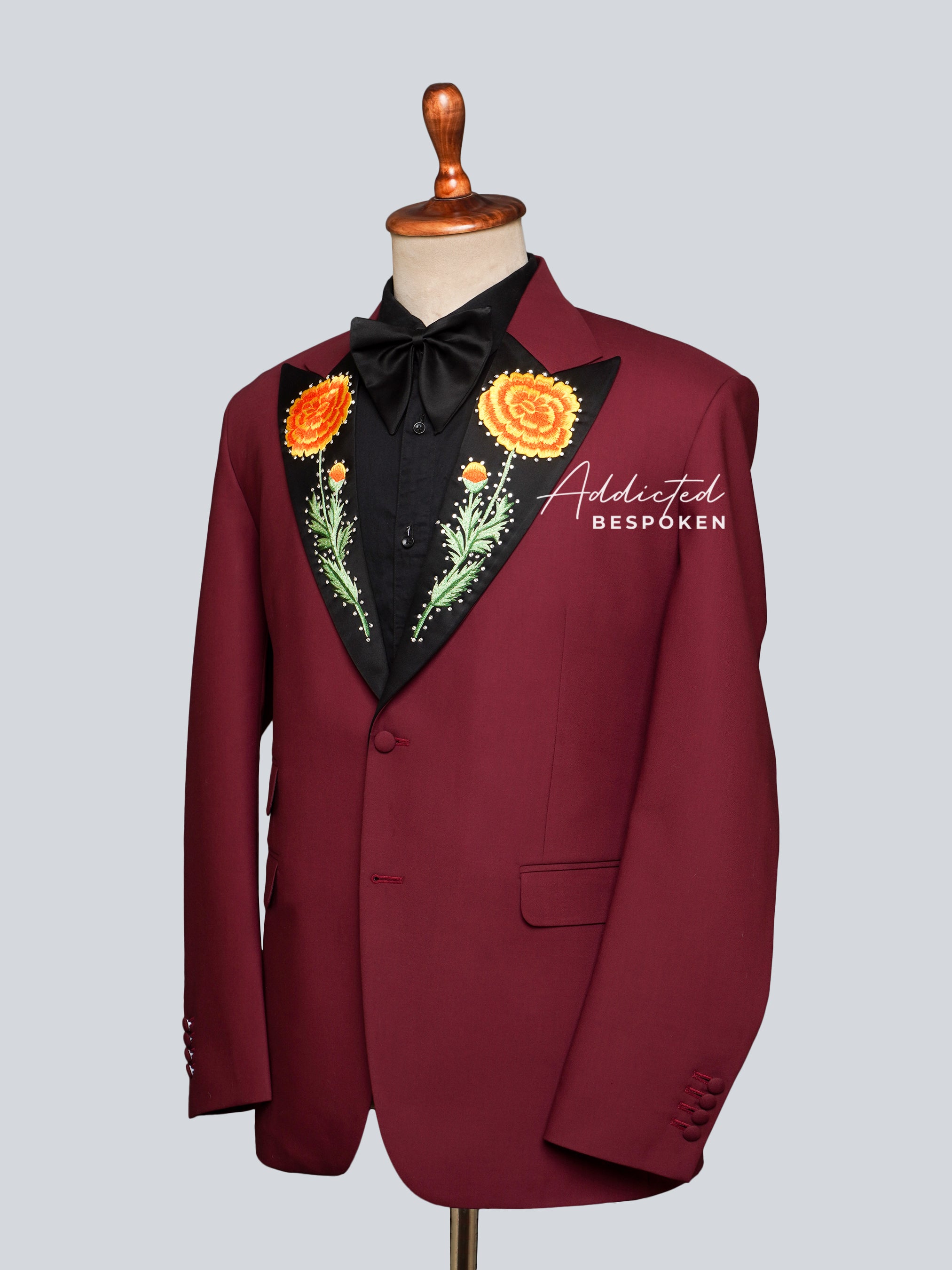 Marigold Blossom Embroidered Tuxedo