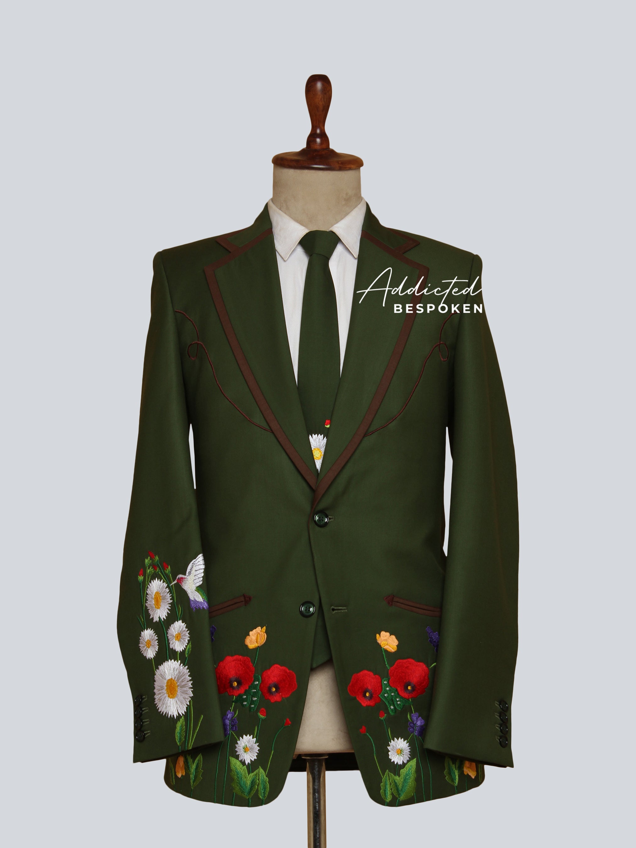 Botanical Patterned Western Suit