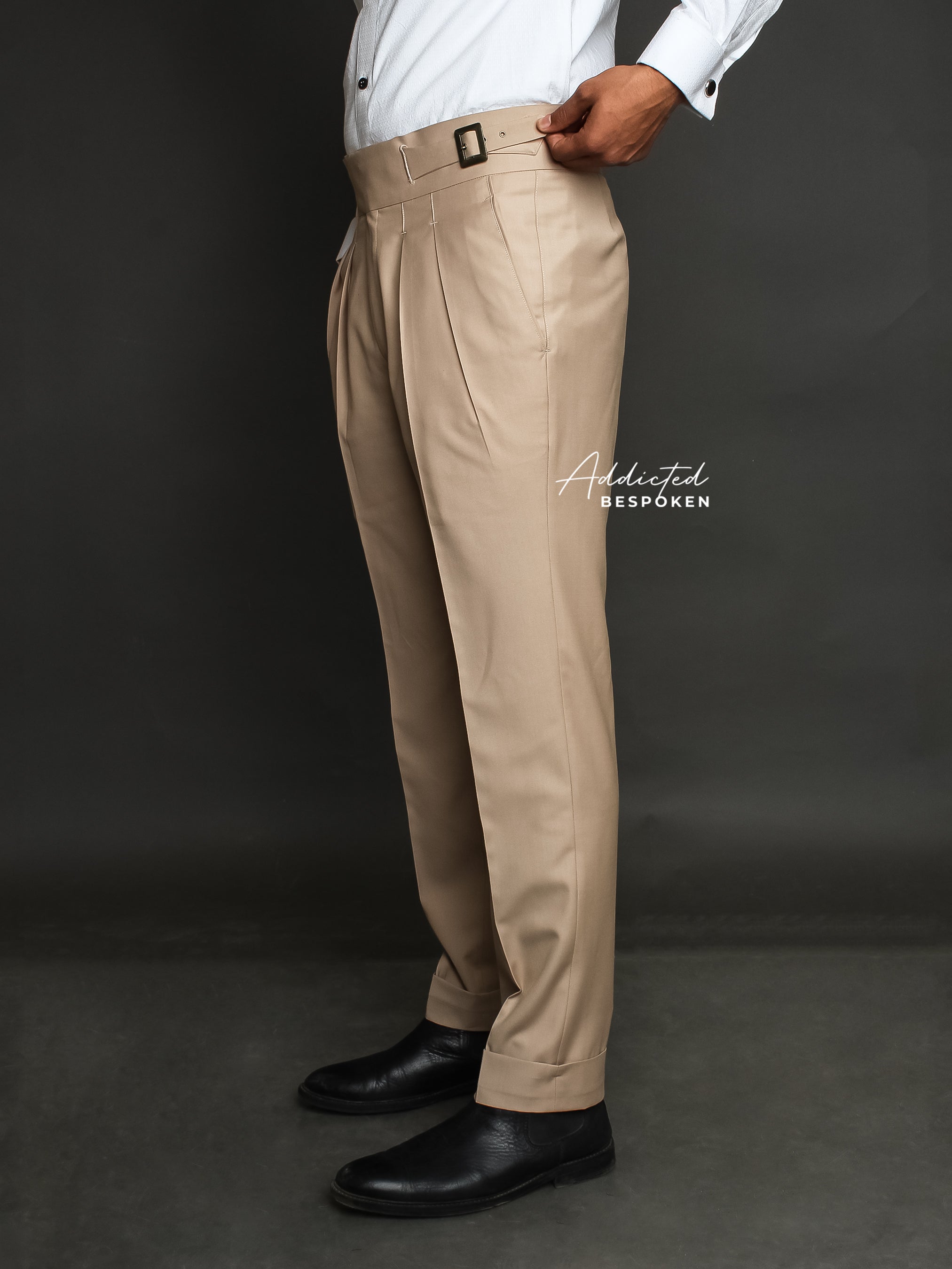 Formal Beige Cotton Pant