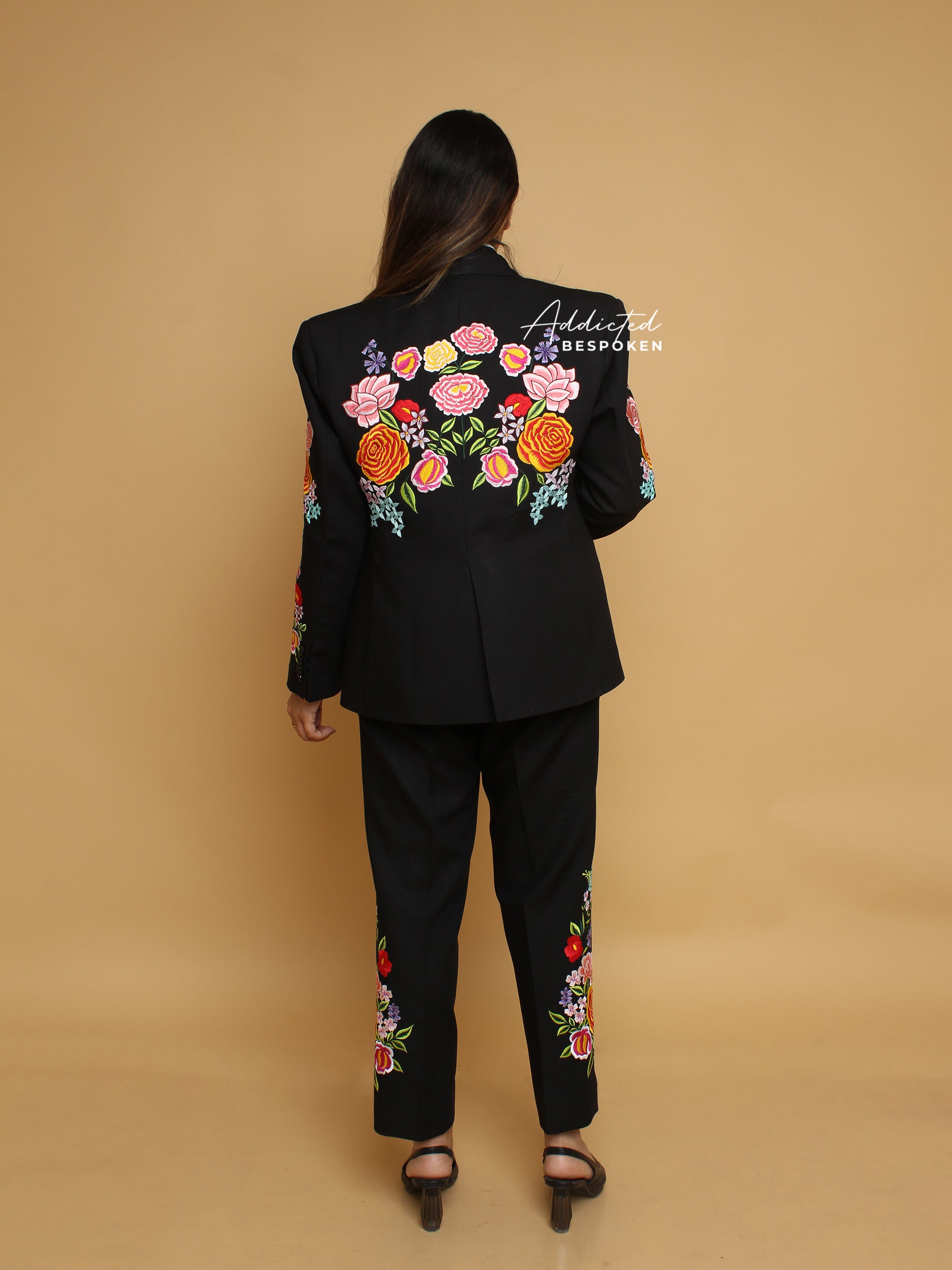 Flora & Fauna Embroidered Rhinestone Suit