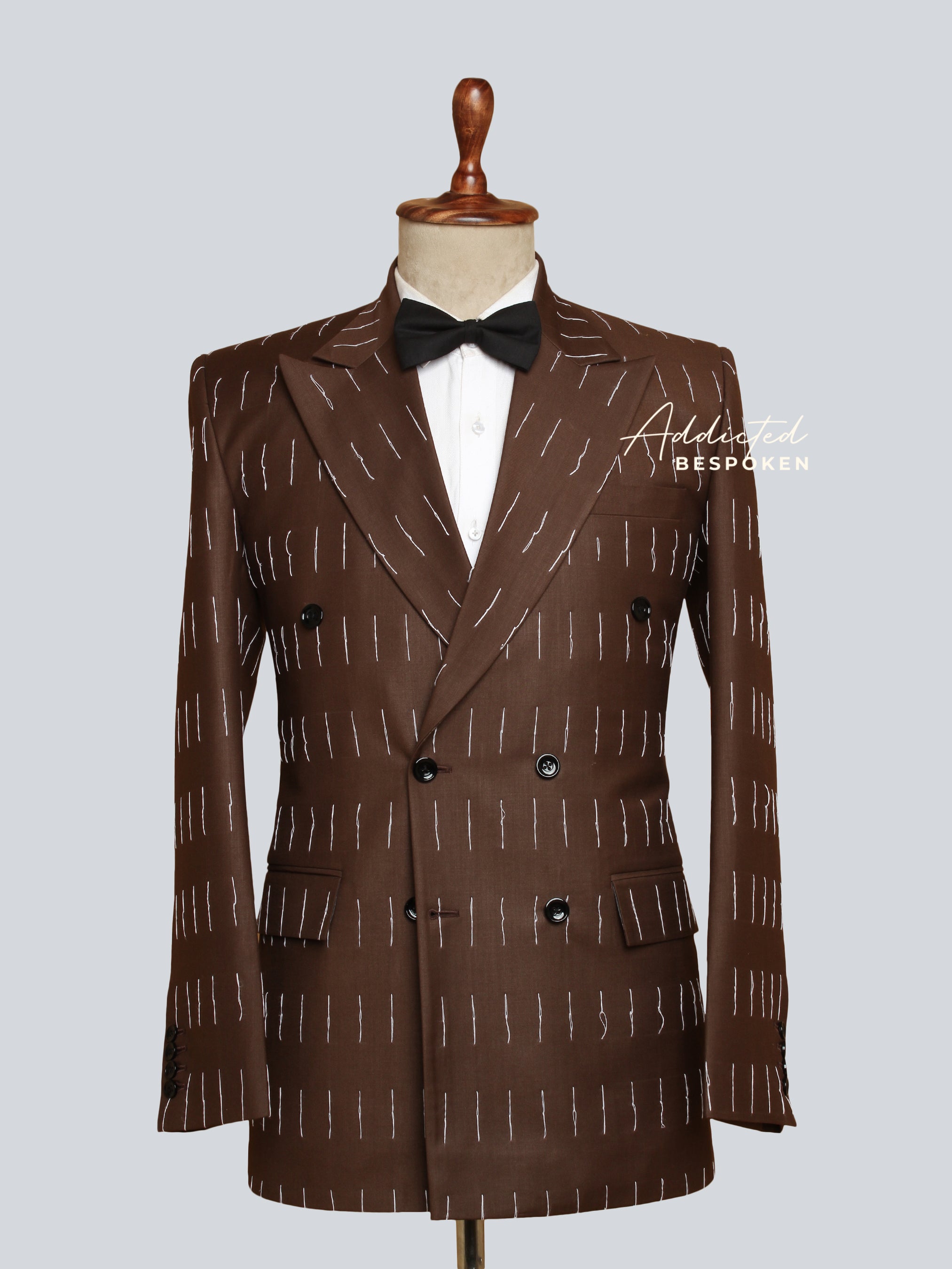 Pinstripe Elegance Double-Breasted Suit