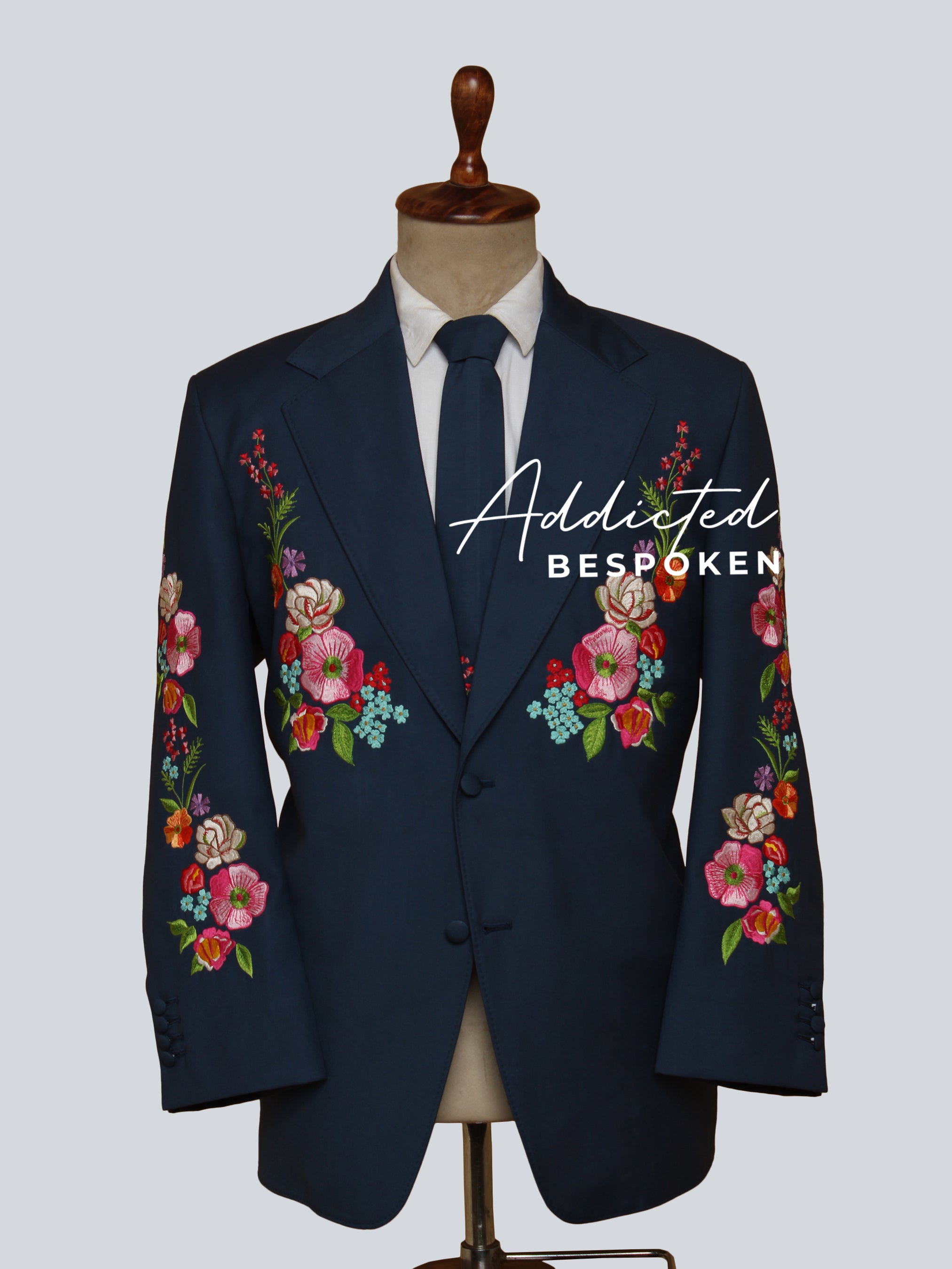 Nature-Inspired Embroidered Suit