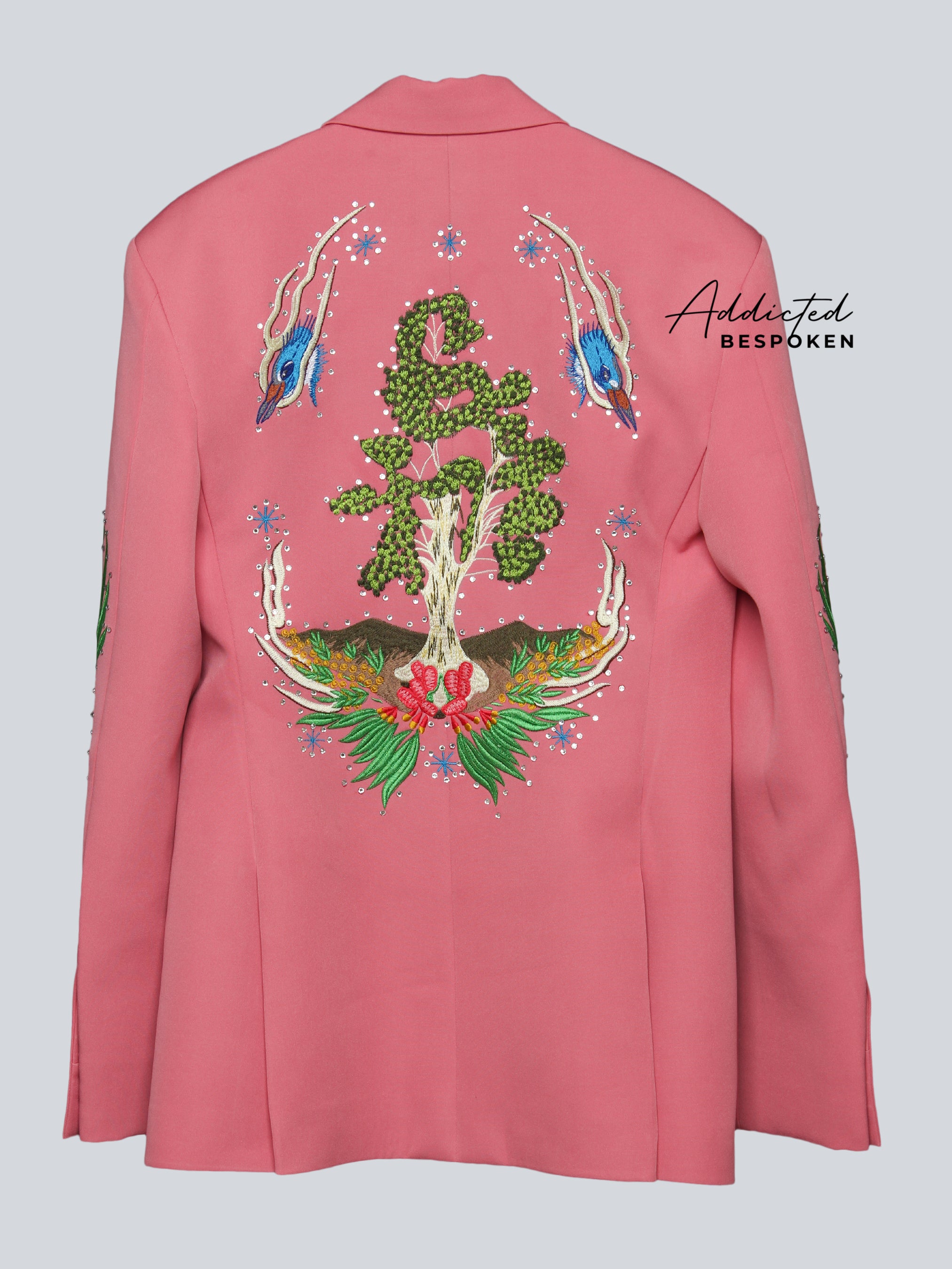 Rose Meadow Kingfisher Embroidered Suit