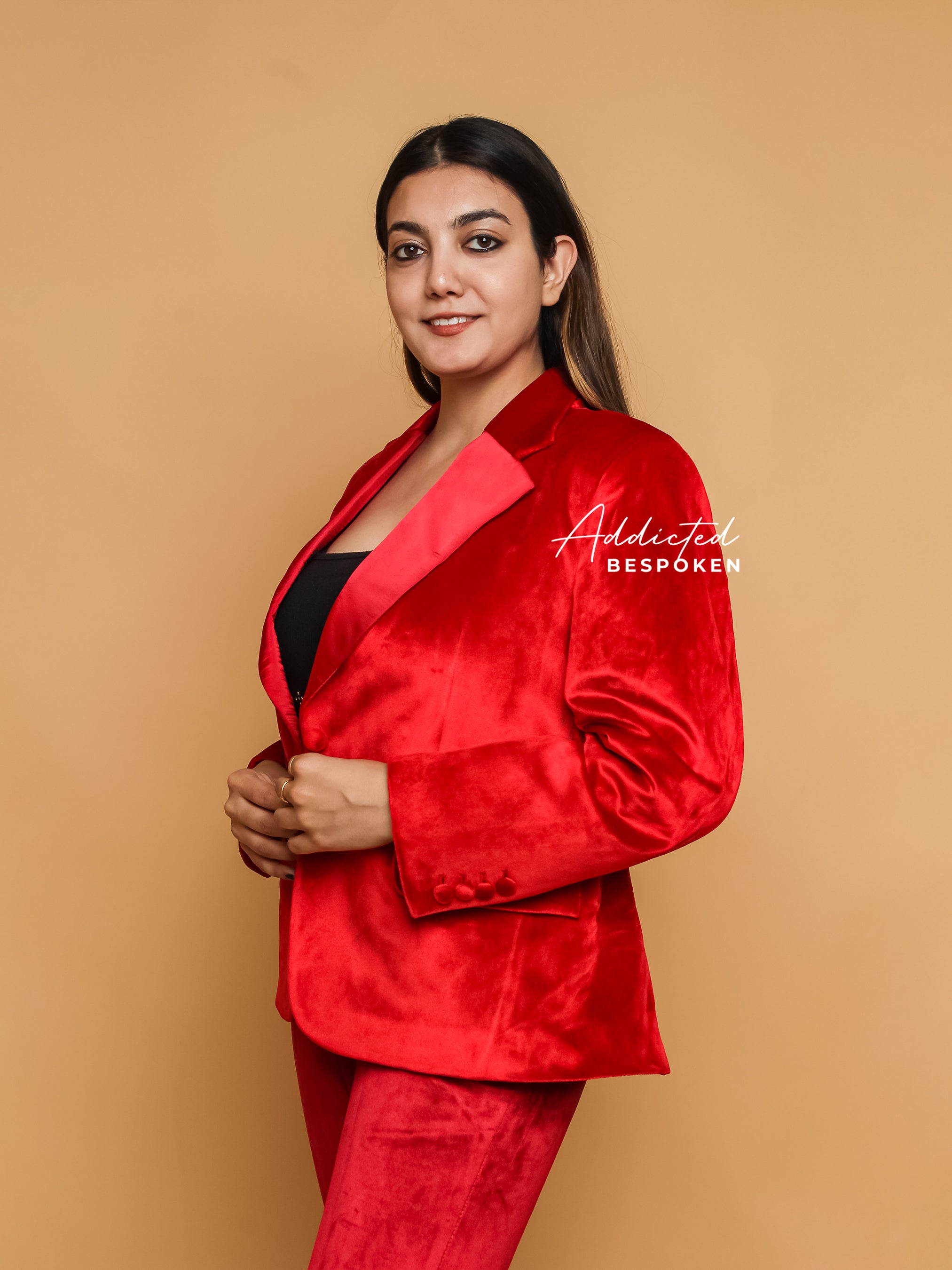 Red Velvet Peak Lapel Suit(CLS)