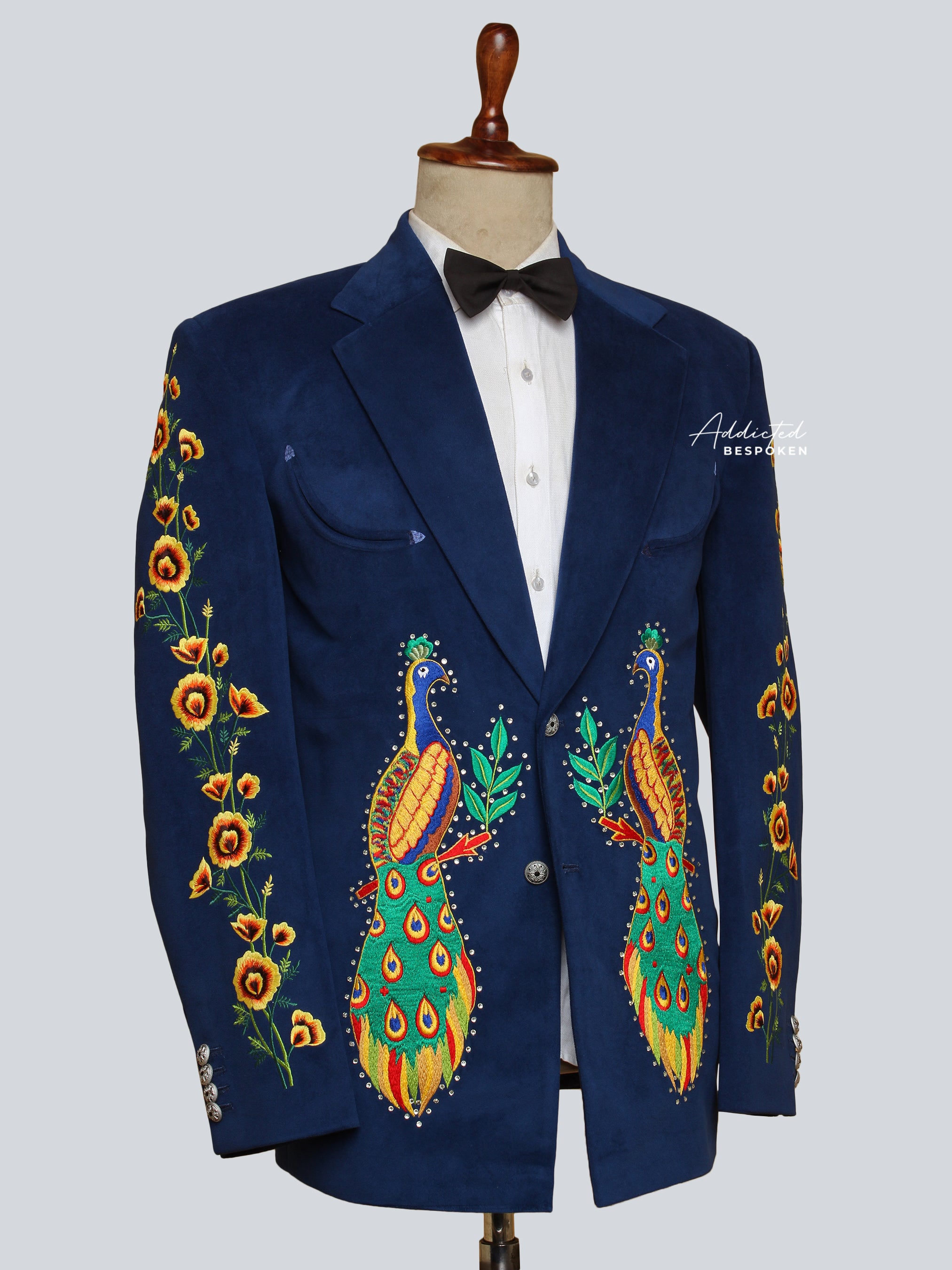 Peacock Embroidered Suit