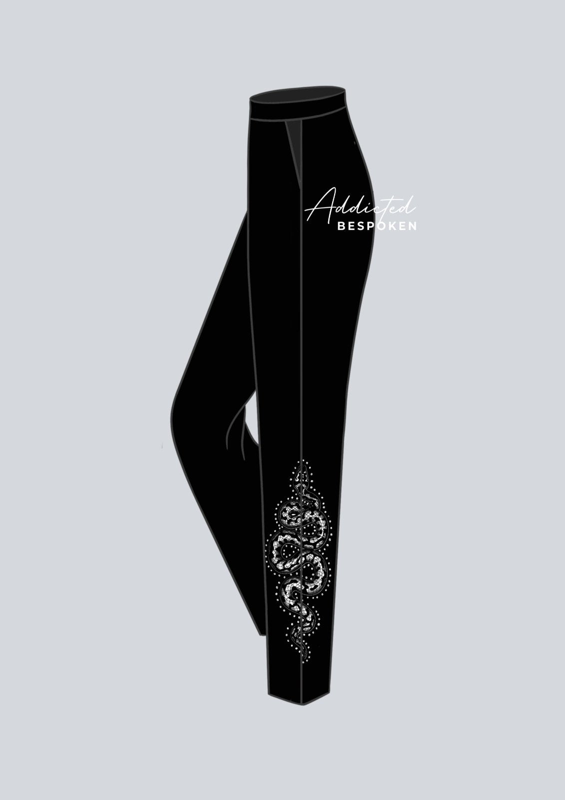 Snake Embroidered Black Suit