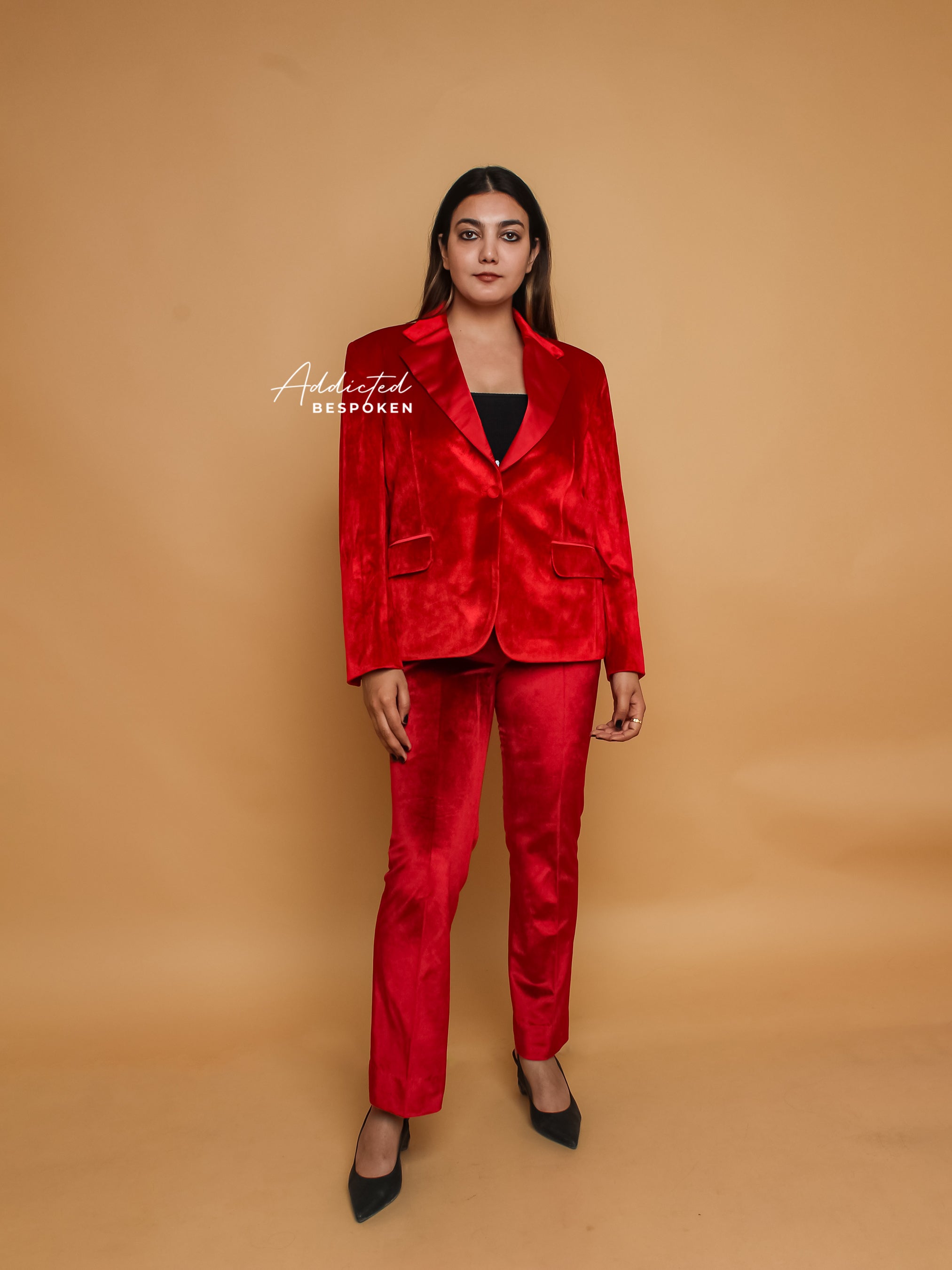 Red Velvet Peak Lapel Suit(CLS)