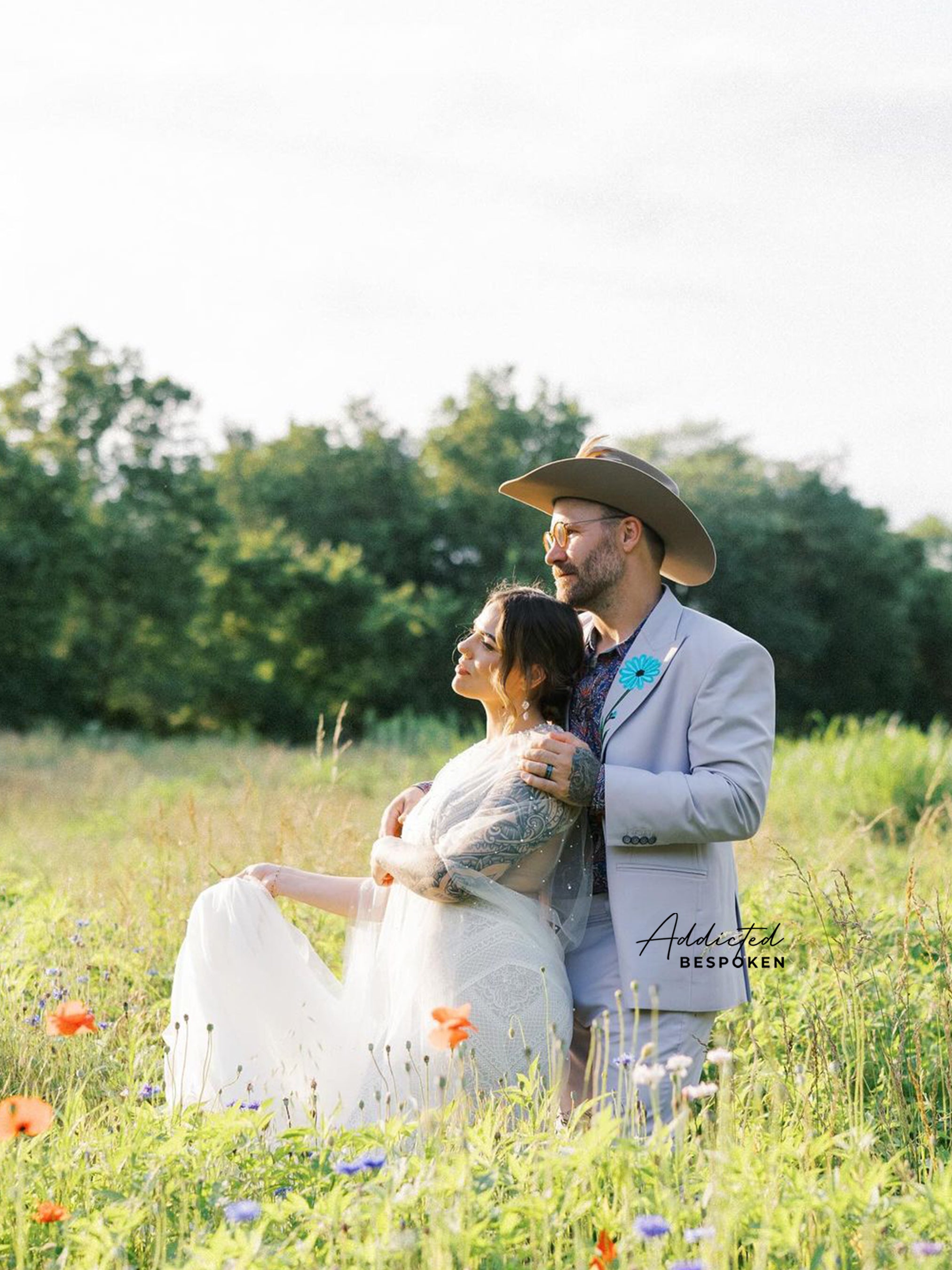 Adorned Floral Wedding Suit