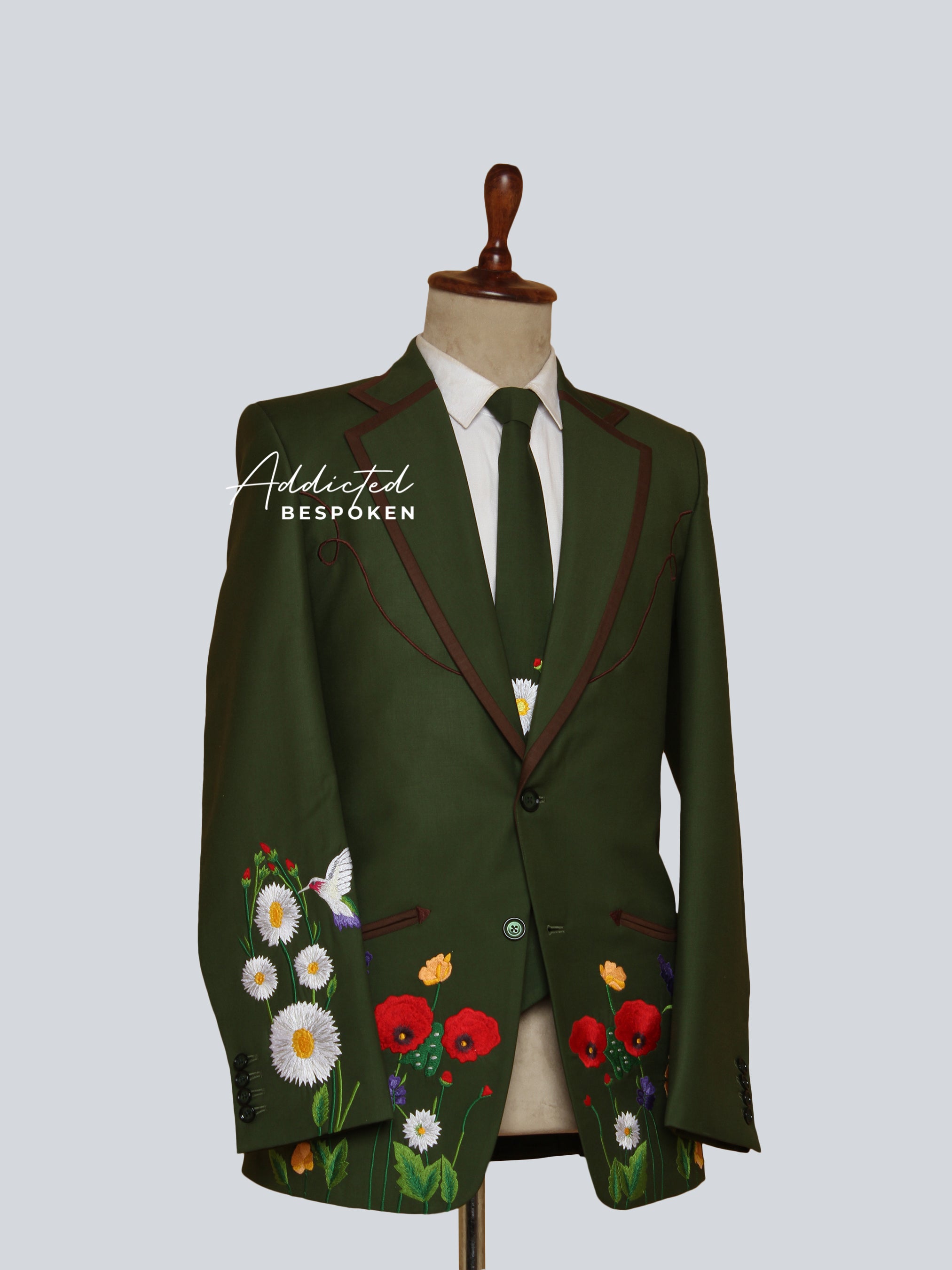 Botanical Patterned Western Suit