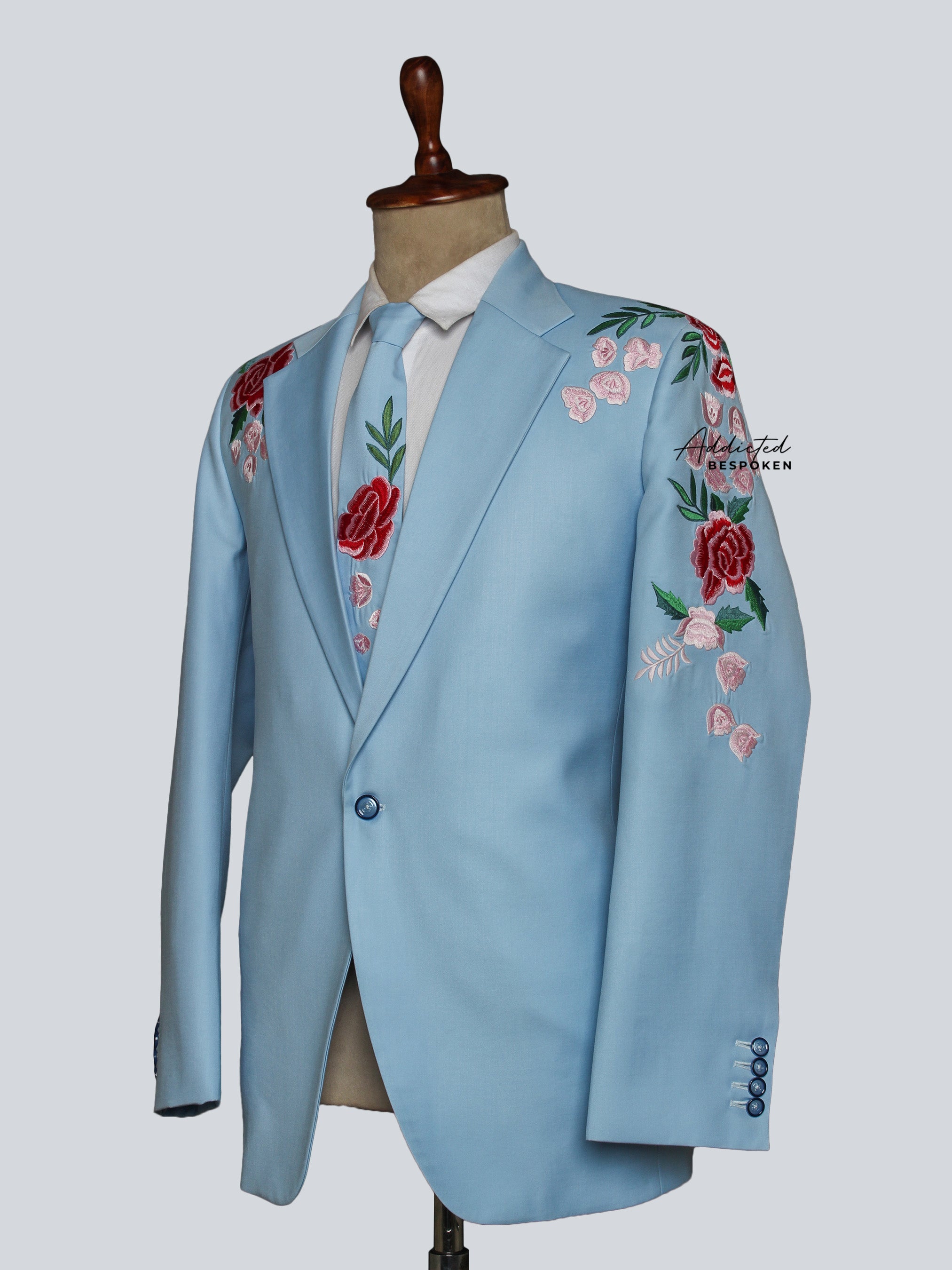 Elegant Floral Western Suit