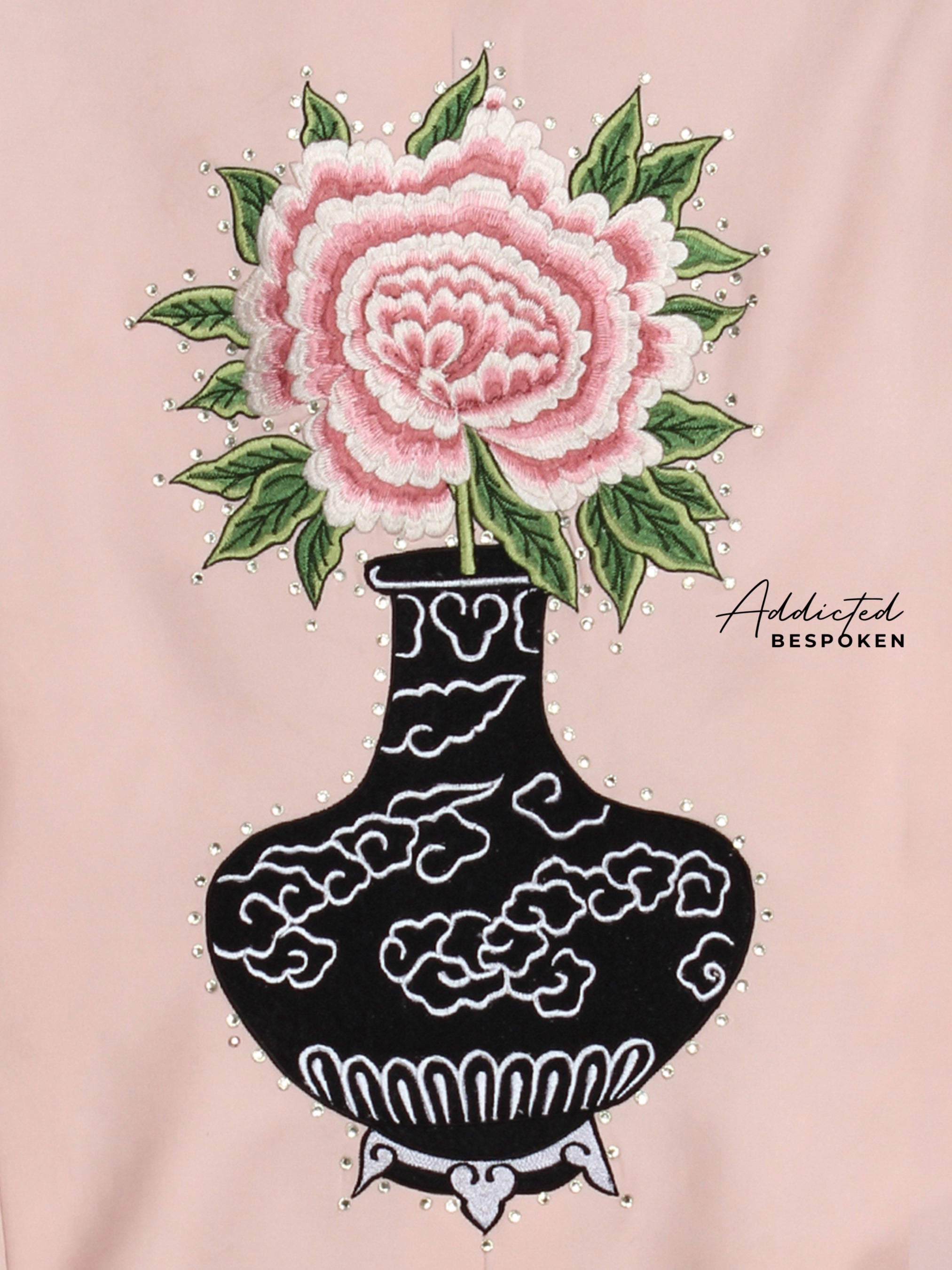 Divine Rose Embroidered Suit