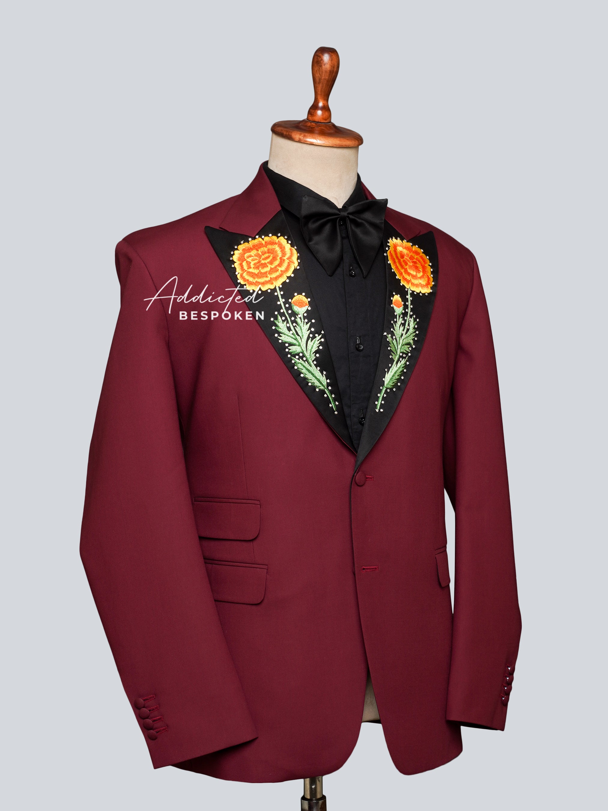 Marigold Blossom Embroidered Tuxedo