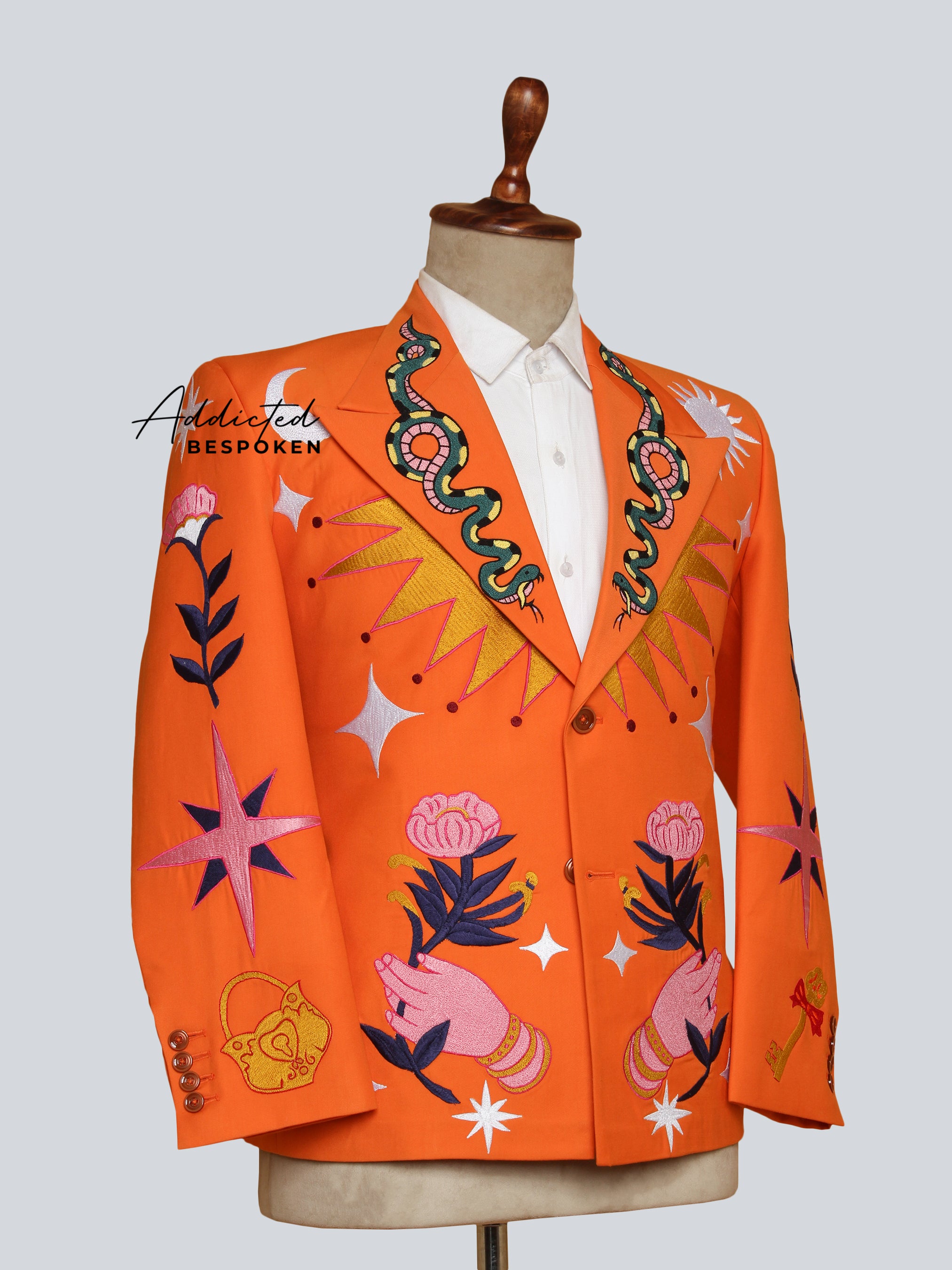 Floral Embroidered Bespoken Suit