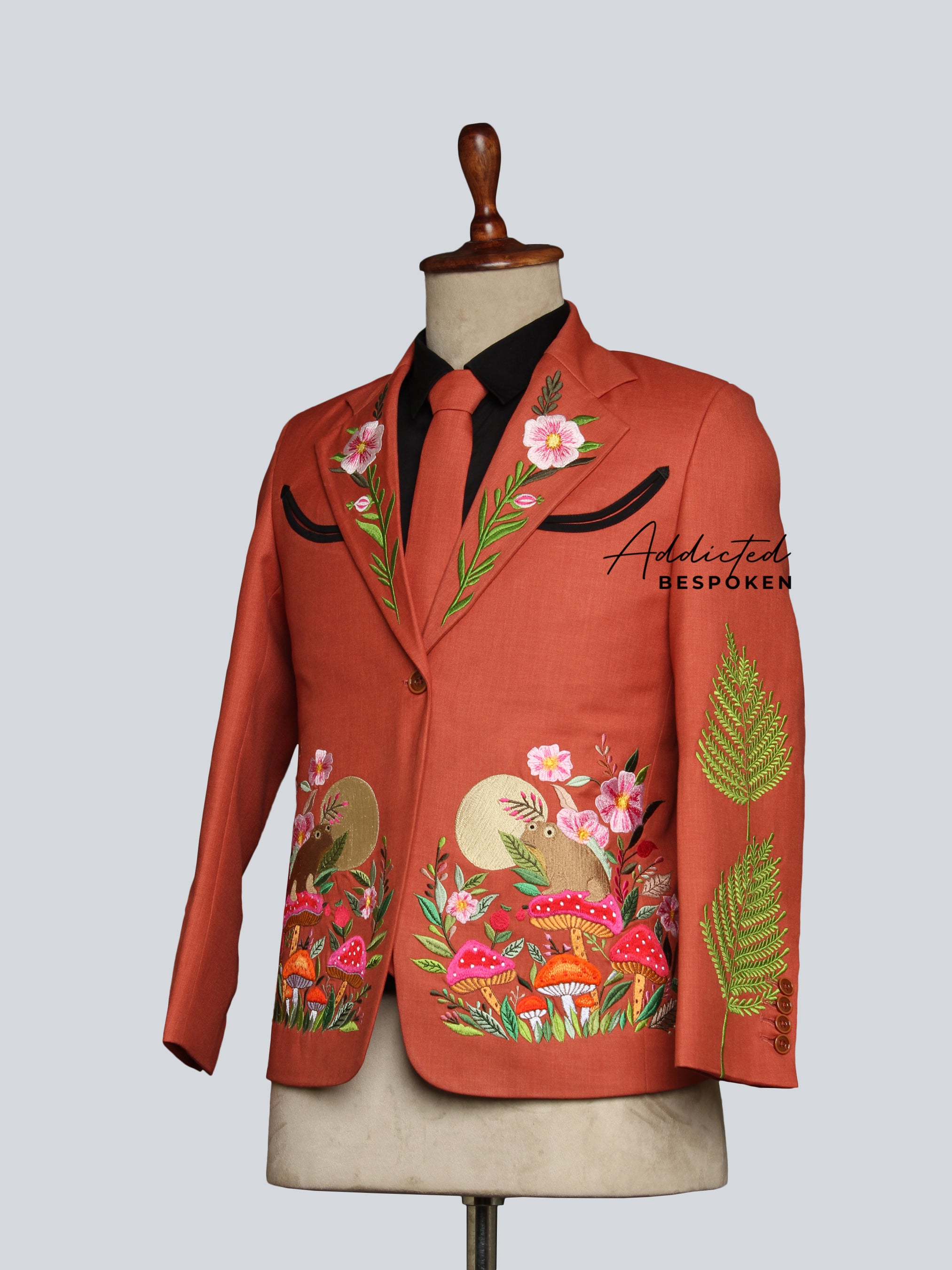 Foliage Inspired Western Suit