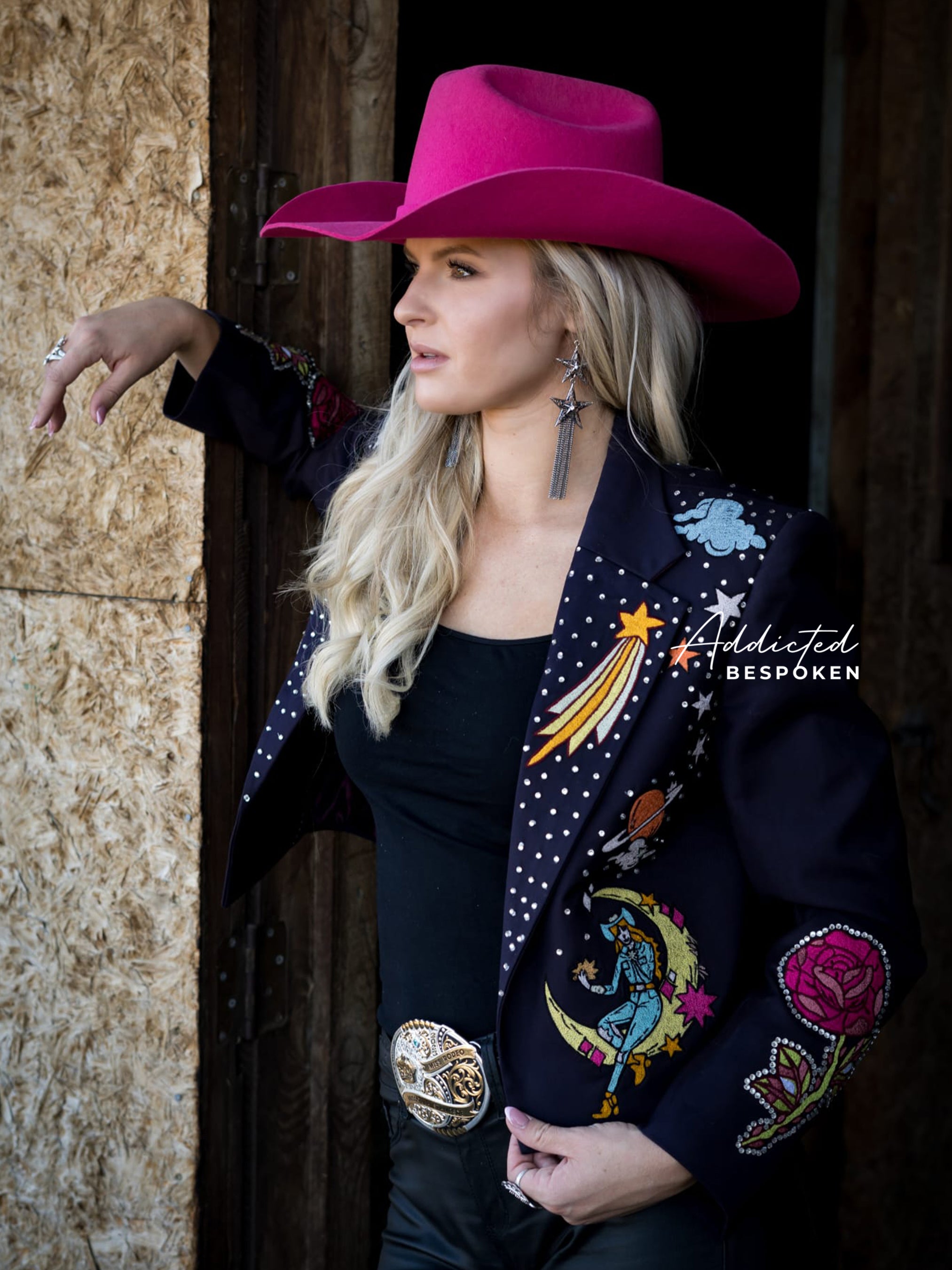 Cowgirl Space Embroidered Blazer