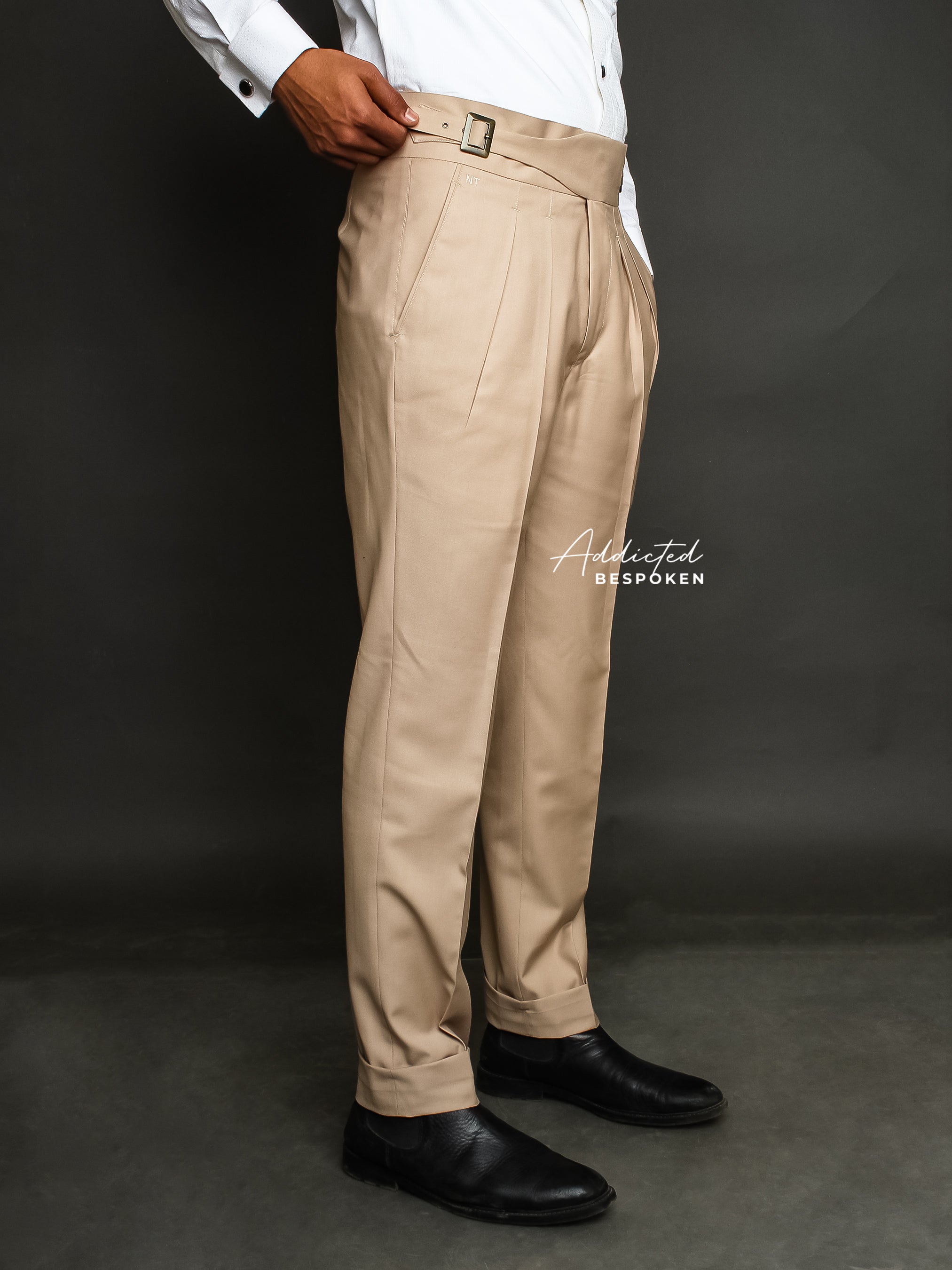 Formal Beige Cotton Pant