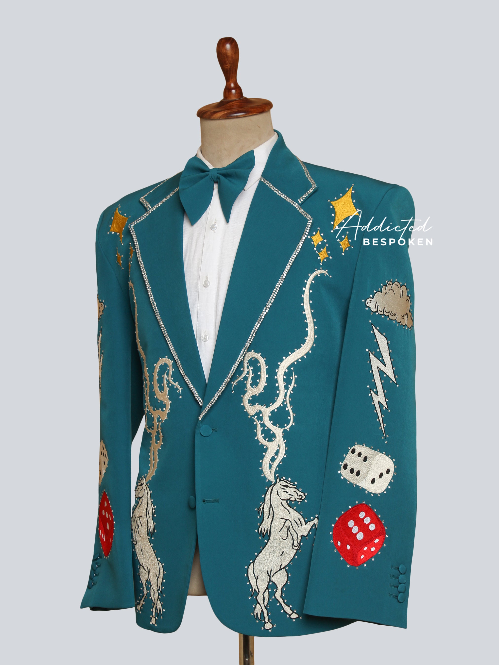 Western-Themed Embroidered Suit