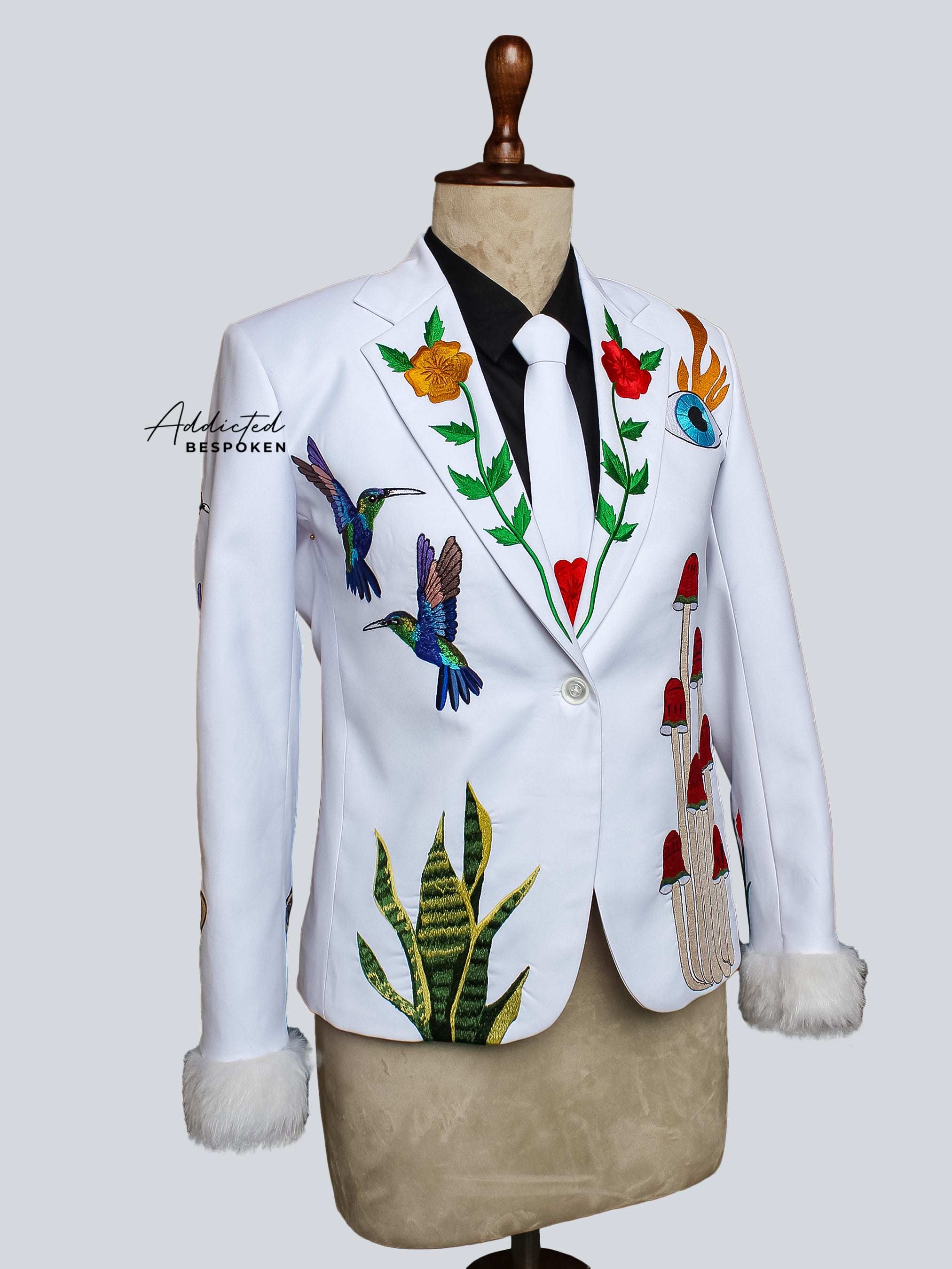 Exotic Wildlife Hand Painted Custom Suit