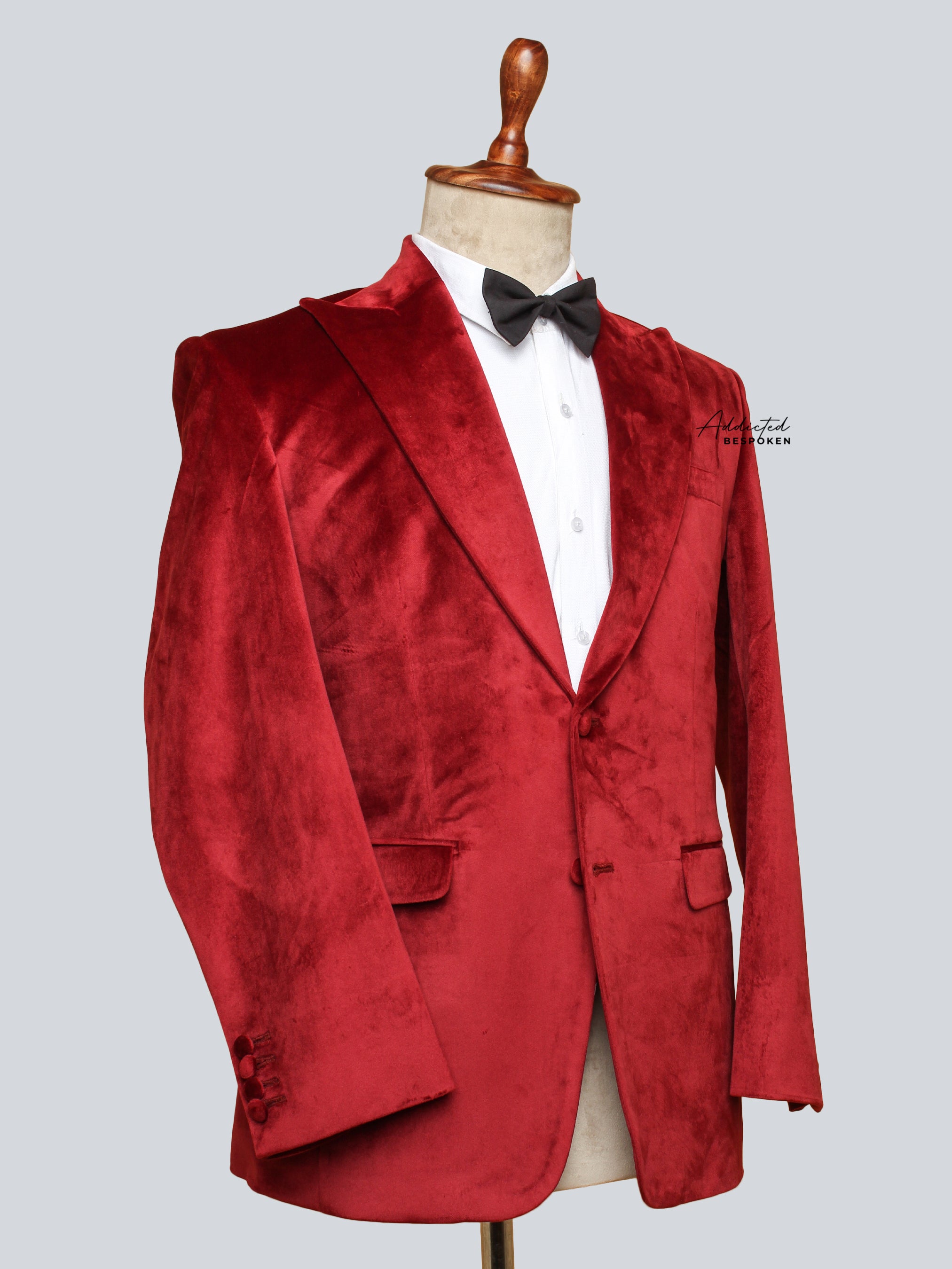 Red Velvet  Tuxedo Suit