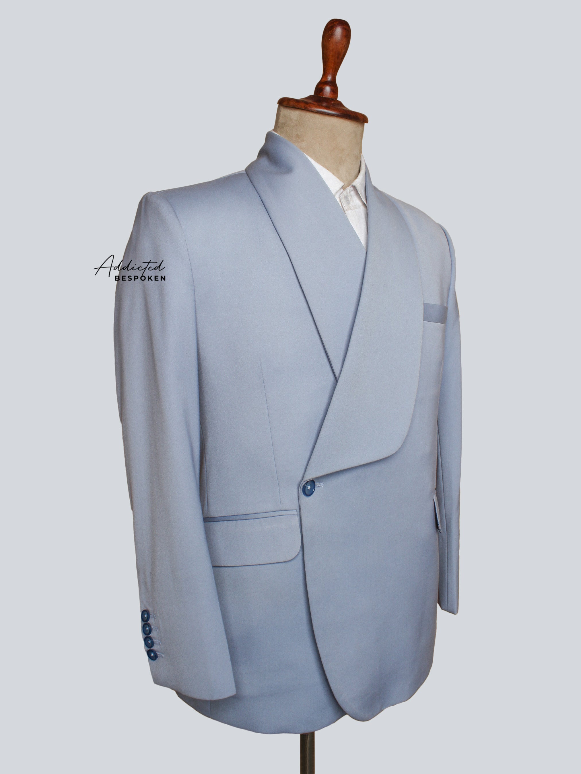 Ice Blue Overlap Blazer (CLS)