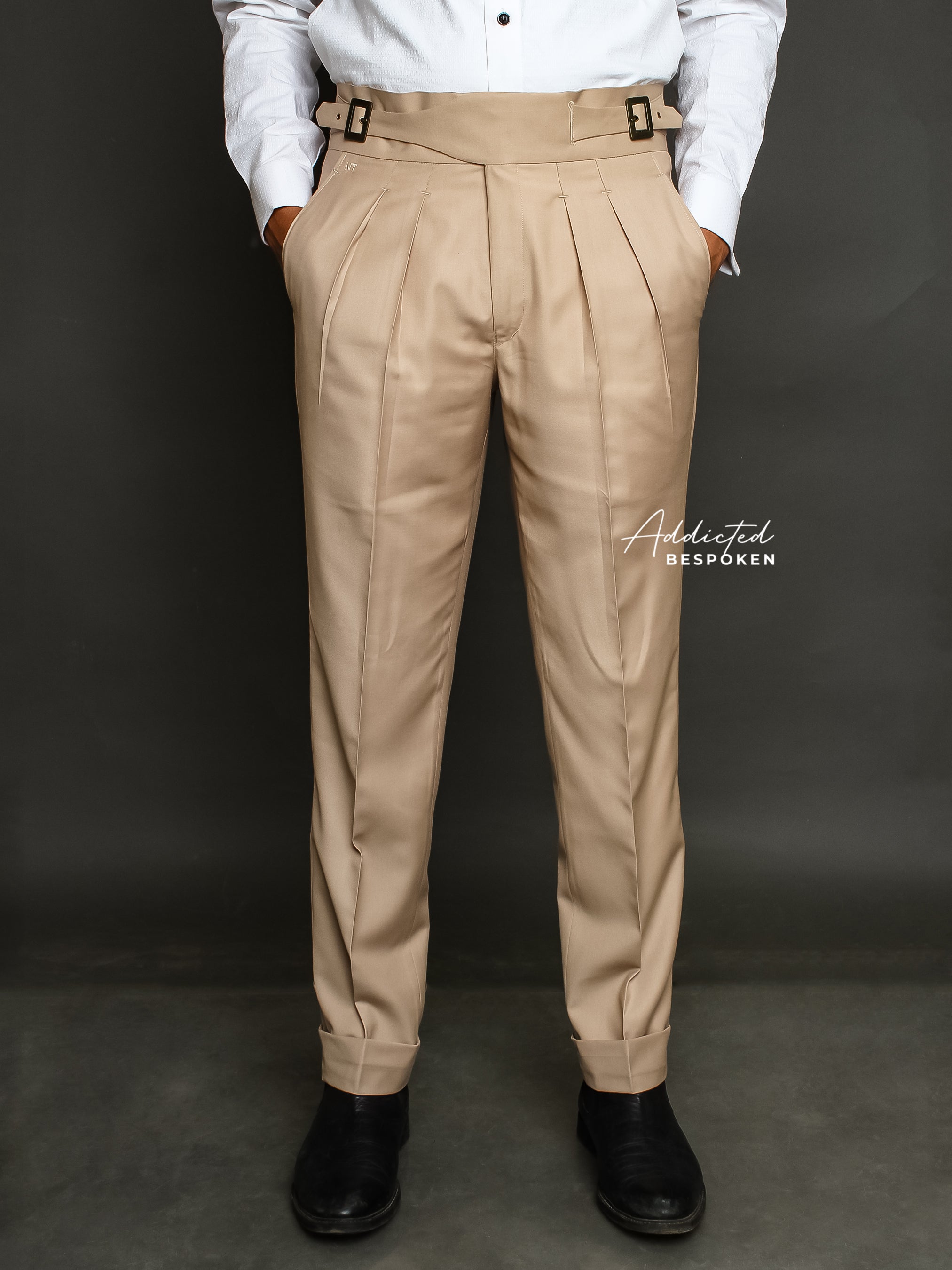 Formal Beige Cotton Pant