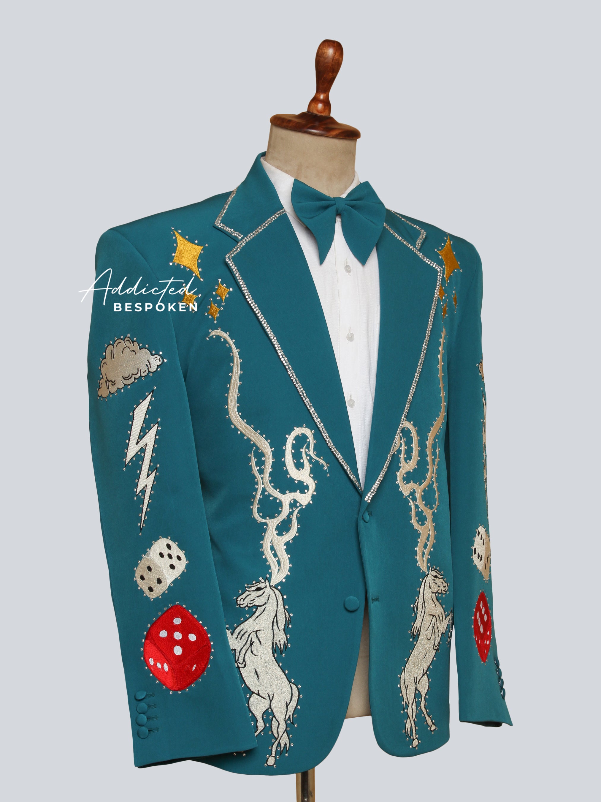 Western-Themed Embroidered Suit