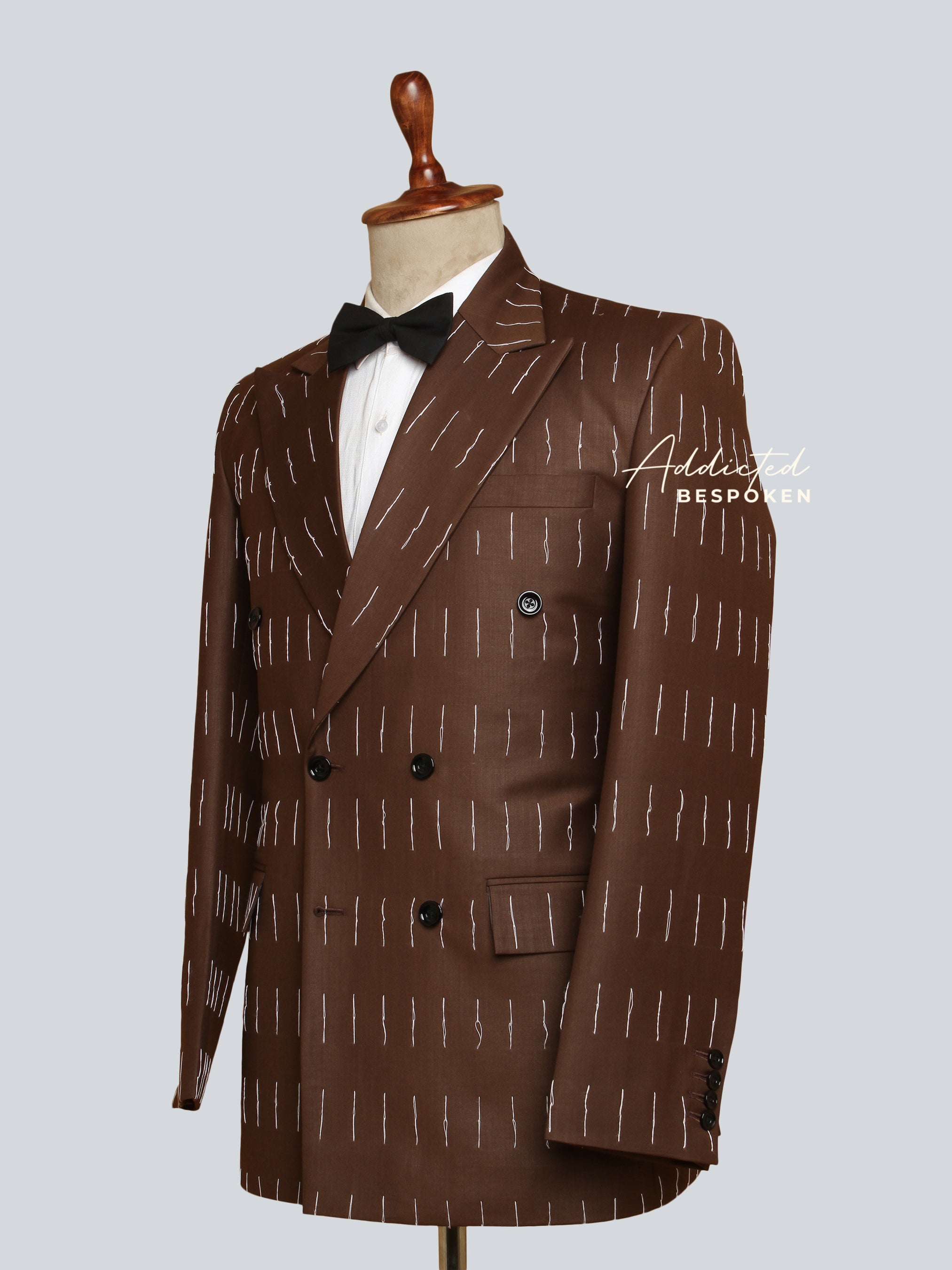 Pinstripe Elegance Double-Breasted Suit