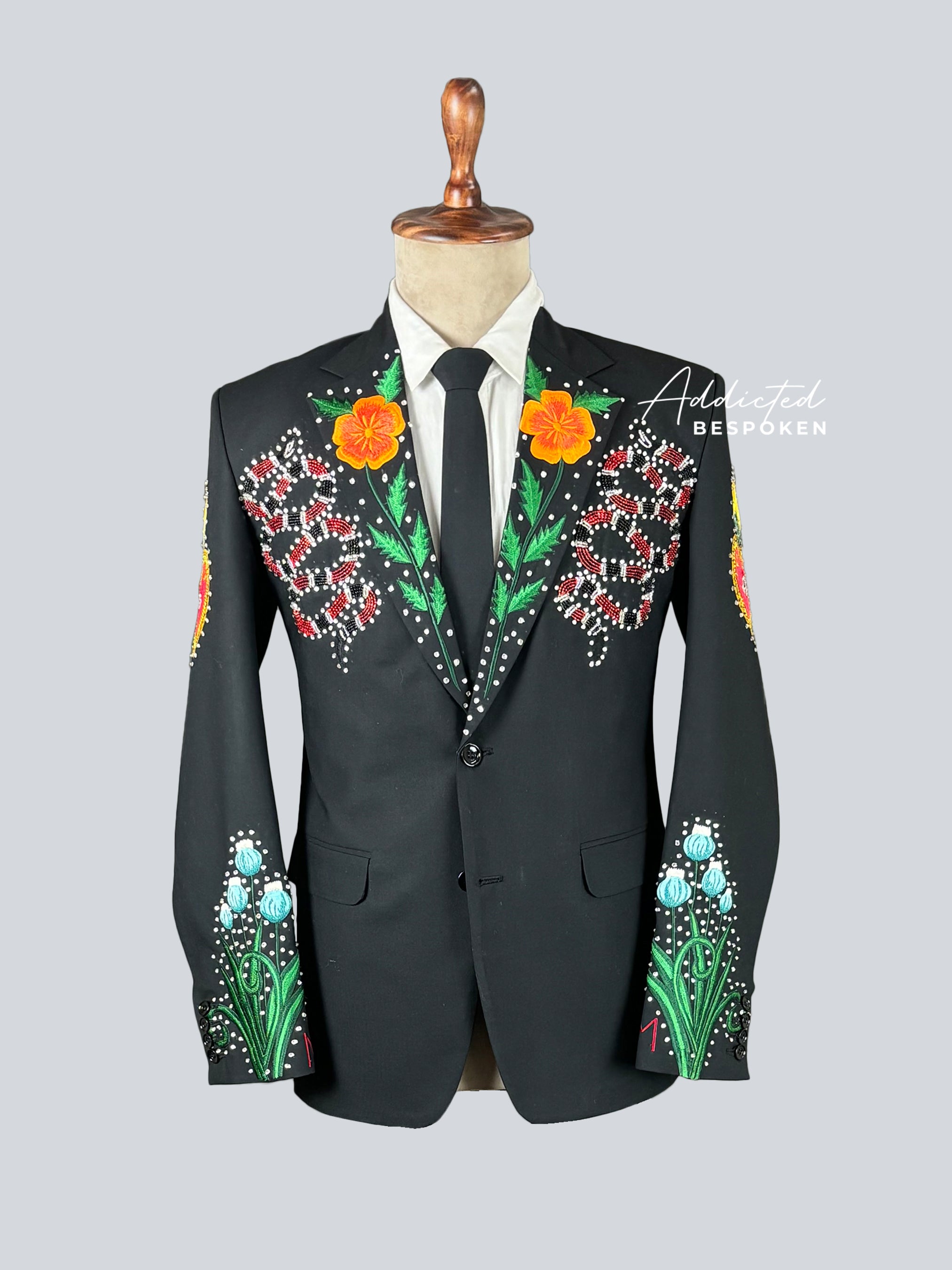 Rhinestone Embroidered Suit