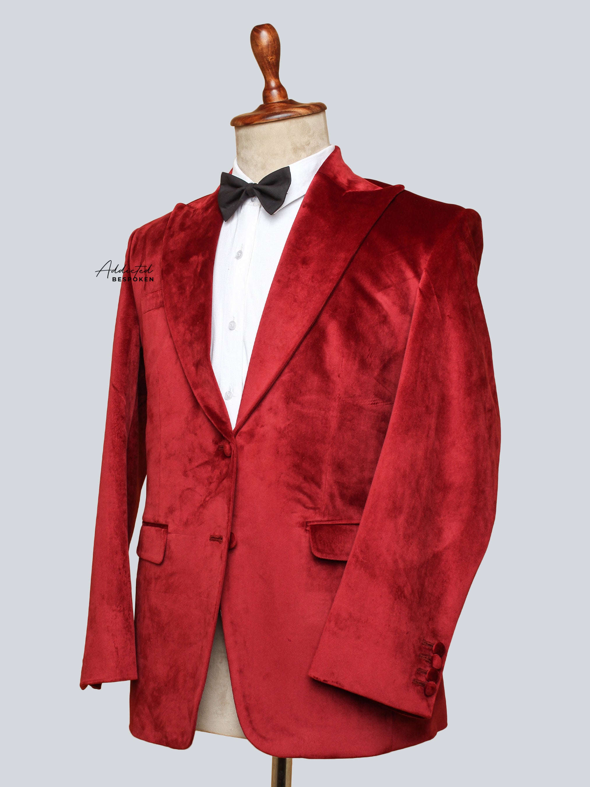 Red Velvet  Tuxedo Suit