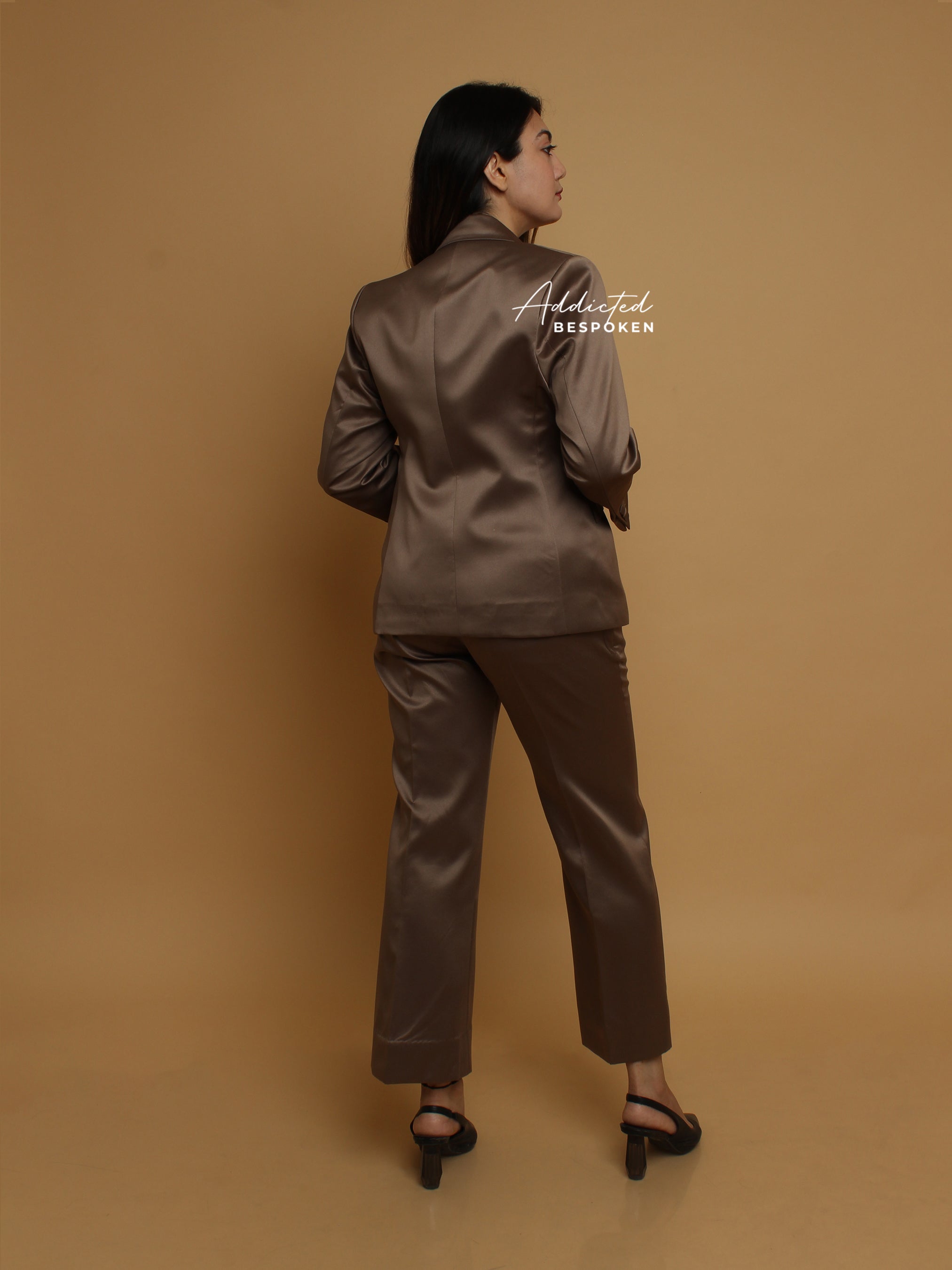 Elegant Rustic Satin Suit
