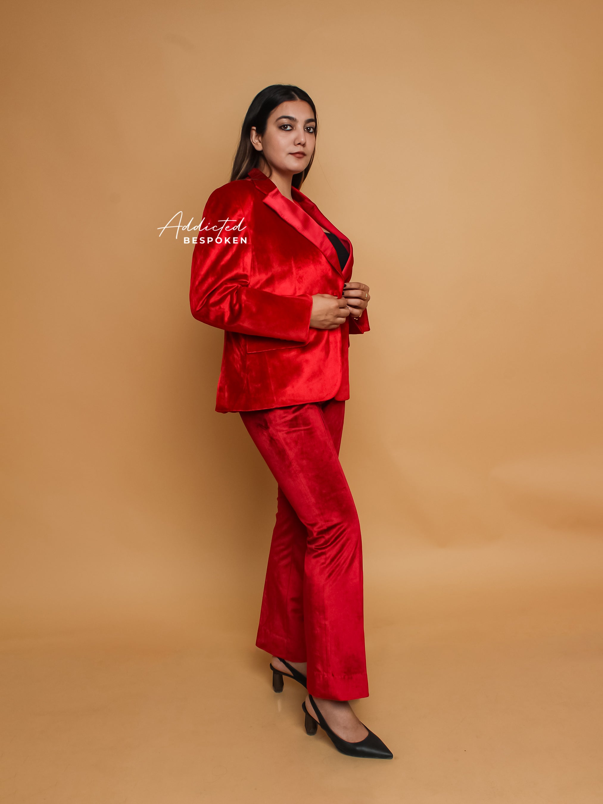 Red Velvet Peak Lapel Suit(CLS)