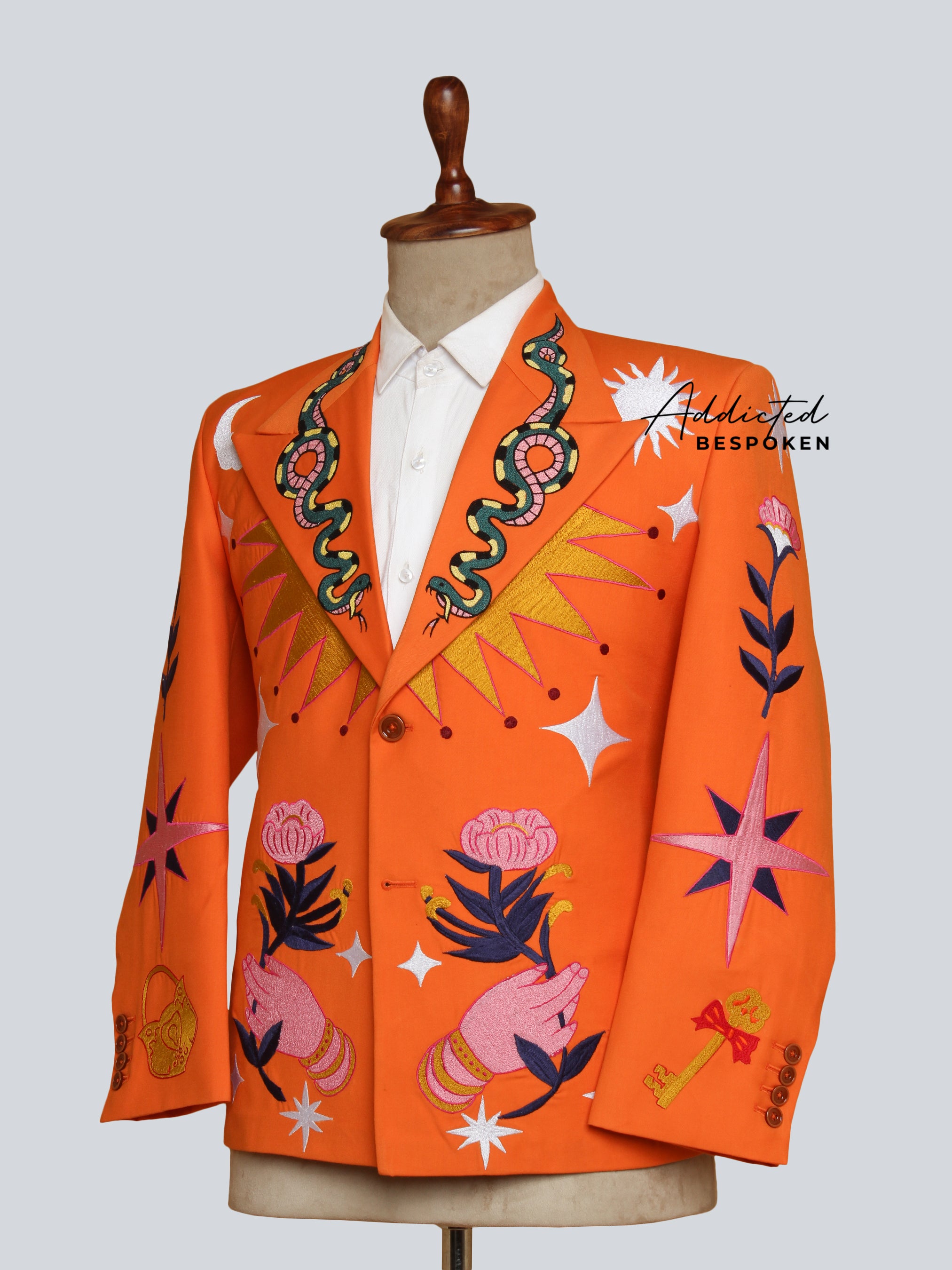 Floral Embroidered Bespoken Suit