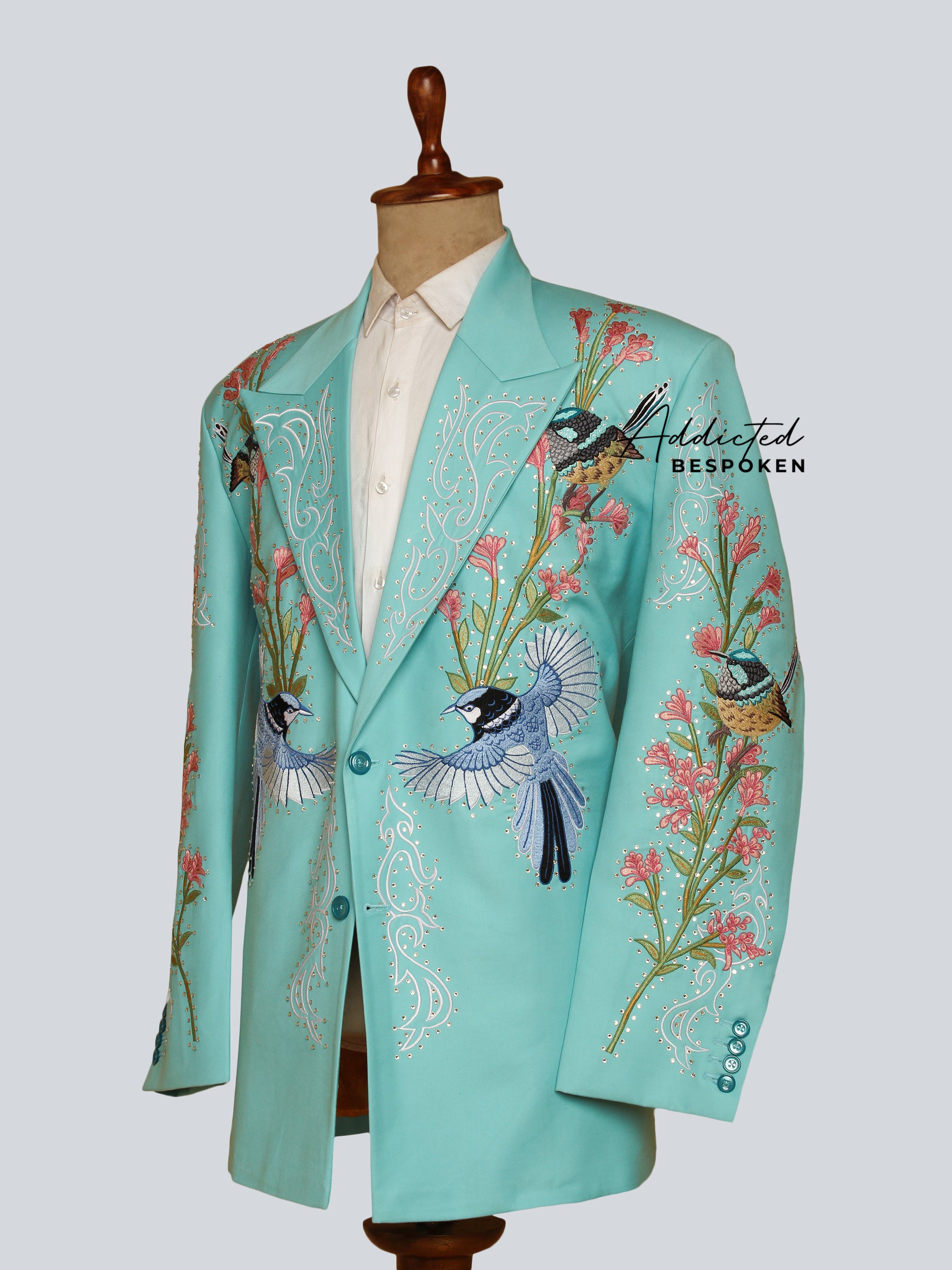 Pastel Meadow Embroidered Suit