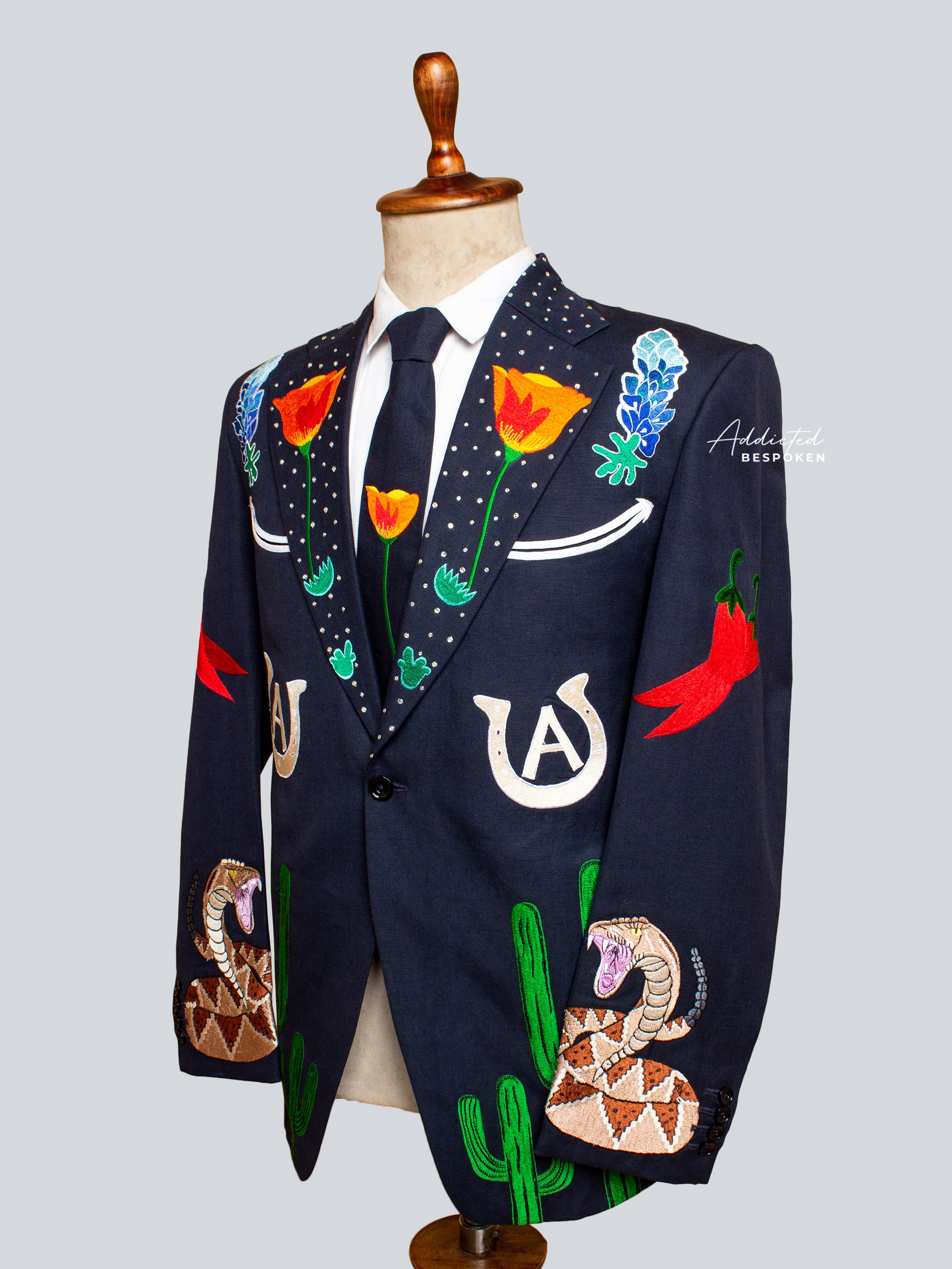 Embroidered Serpent Classic Suit