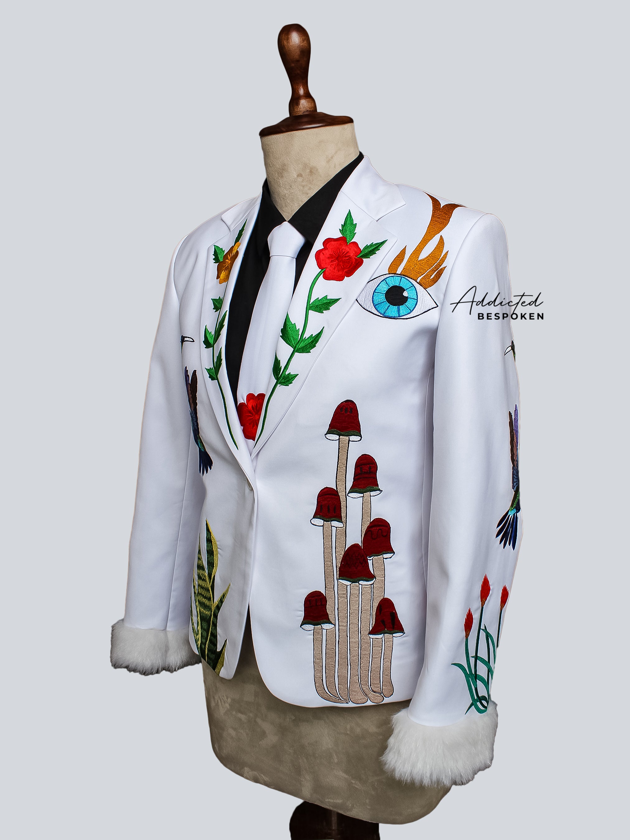 Exotic Wildlife Hand Painted Custom Suit