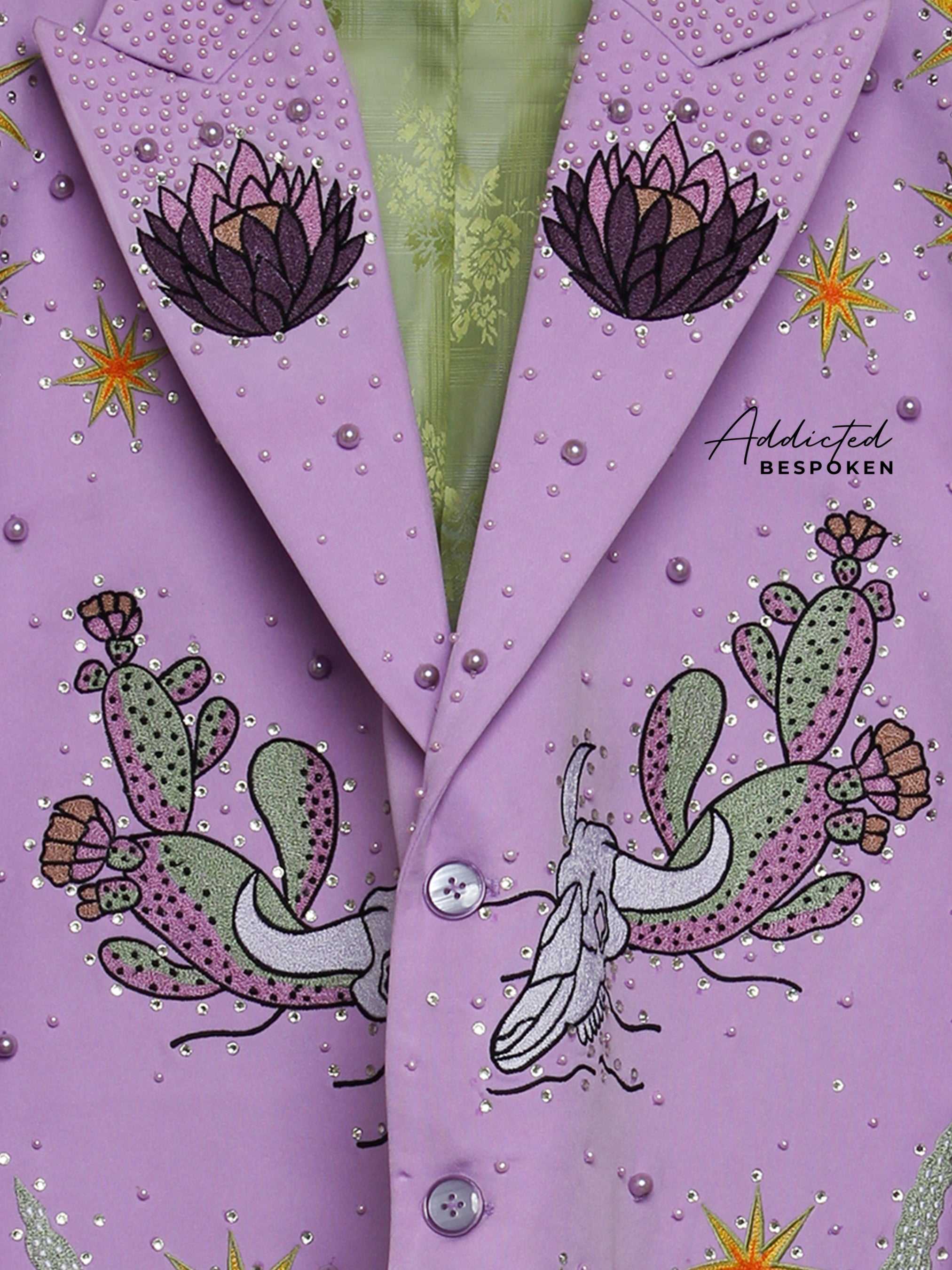 Desert Bloom Lavender Embroidered Suit