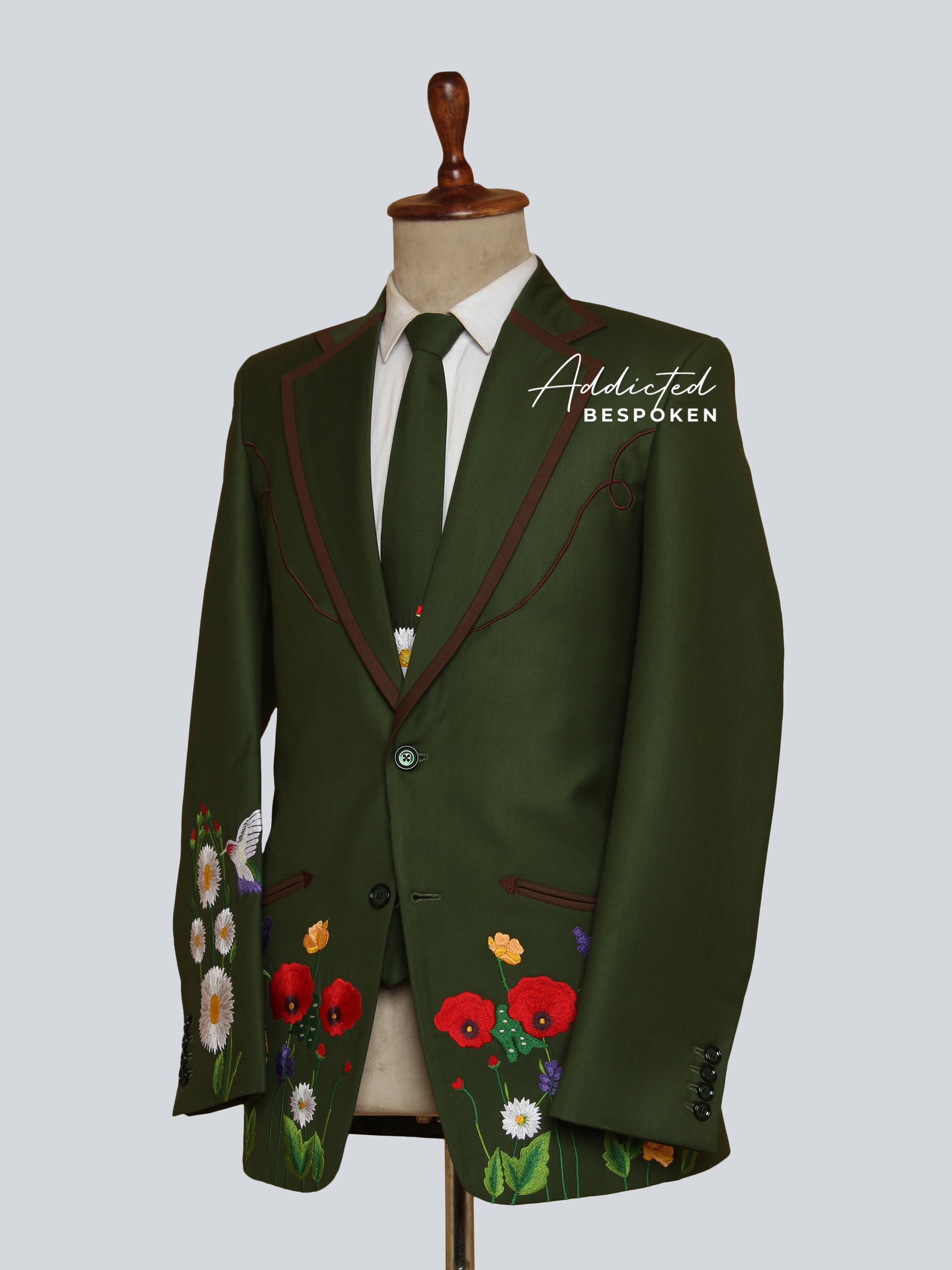 Botanical Patterned Western Suit